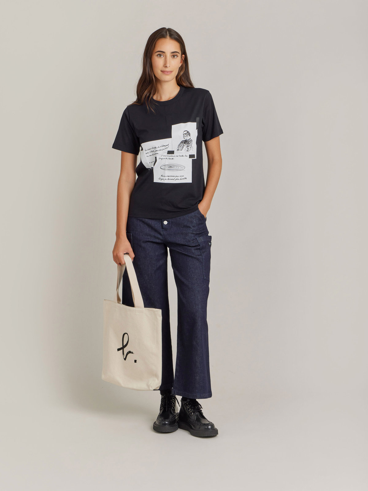 FEMME ウィメンズ SES8 TS アーティストTシャツ Edouard Glissant ブラック