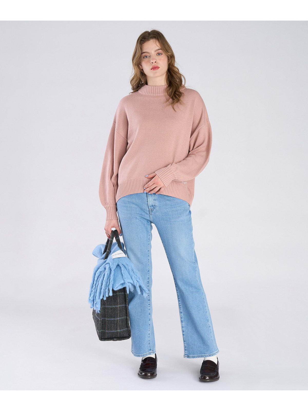 To b. by agnès b. ソフトニット プルオーバー ピンク