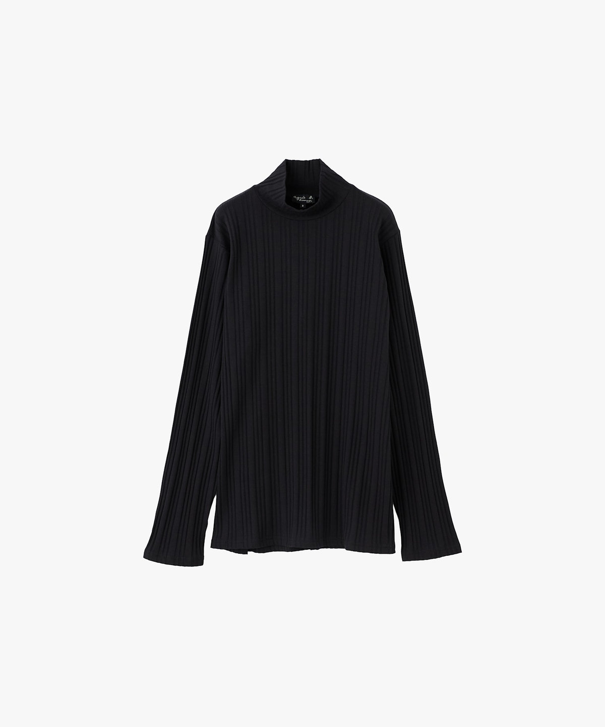 HOMME メンズ メンズ ハイネック 長袖 Tシャツ "Panama" ブラック