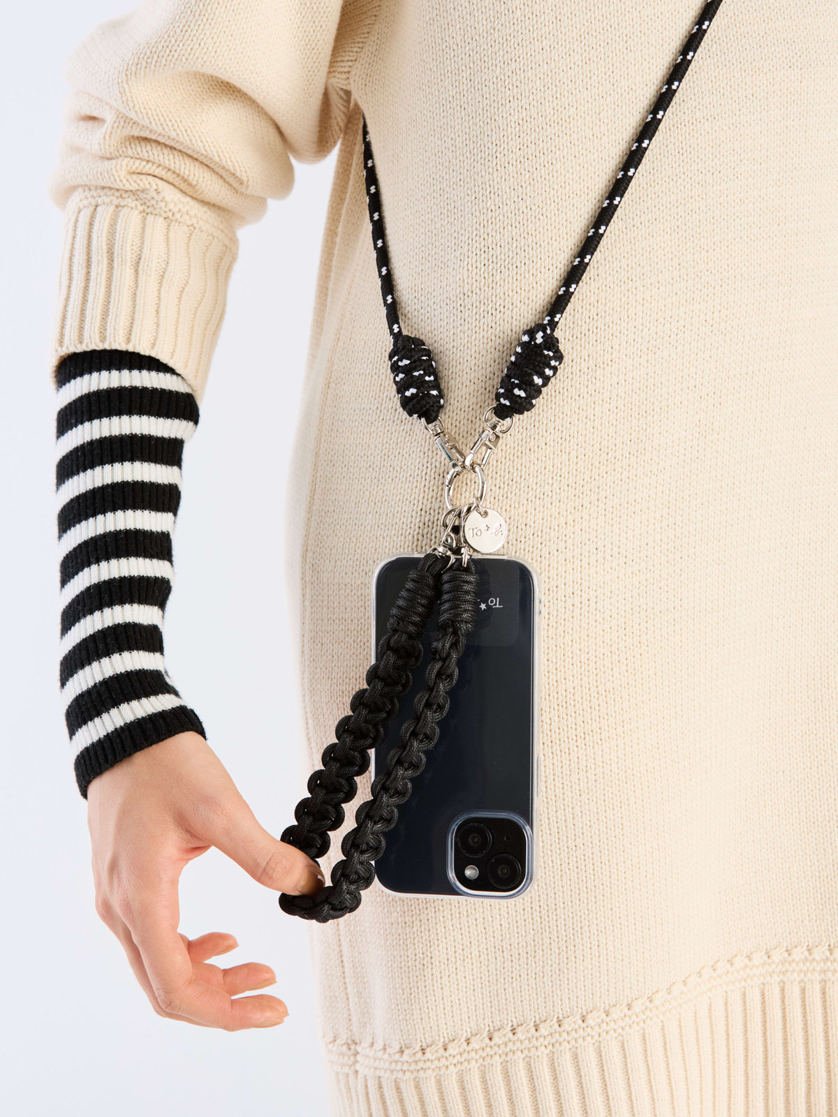 To b. by agnès b. WX33 MOBILE モバイルストラップセット ブラック
