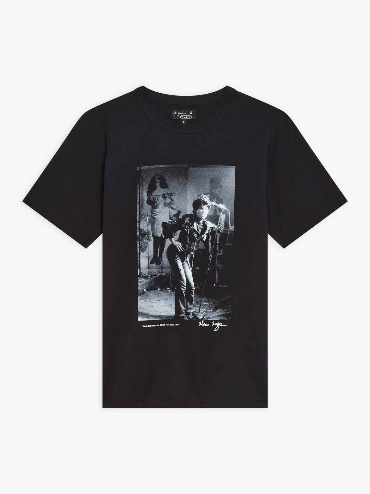 FEMME ウィメンズ プリント コットン 半袖 アーティスト Tシャツ "Dodlis" ブラック