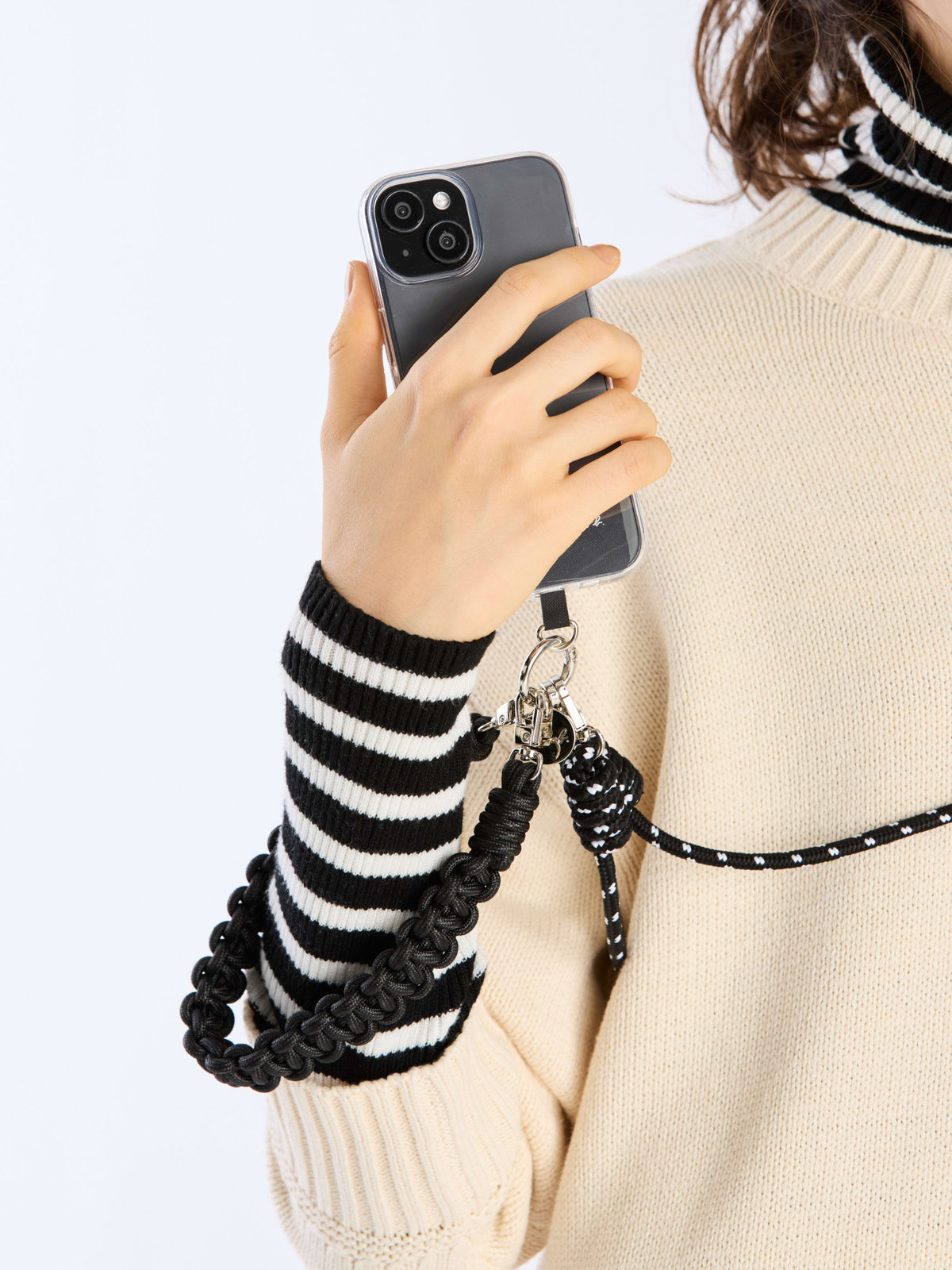 To b. by agnès b. WX33 MOBILE モバイルストラップセット ブラック