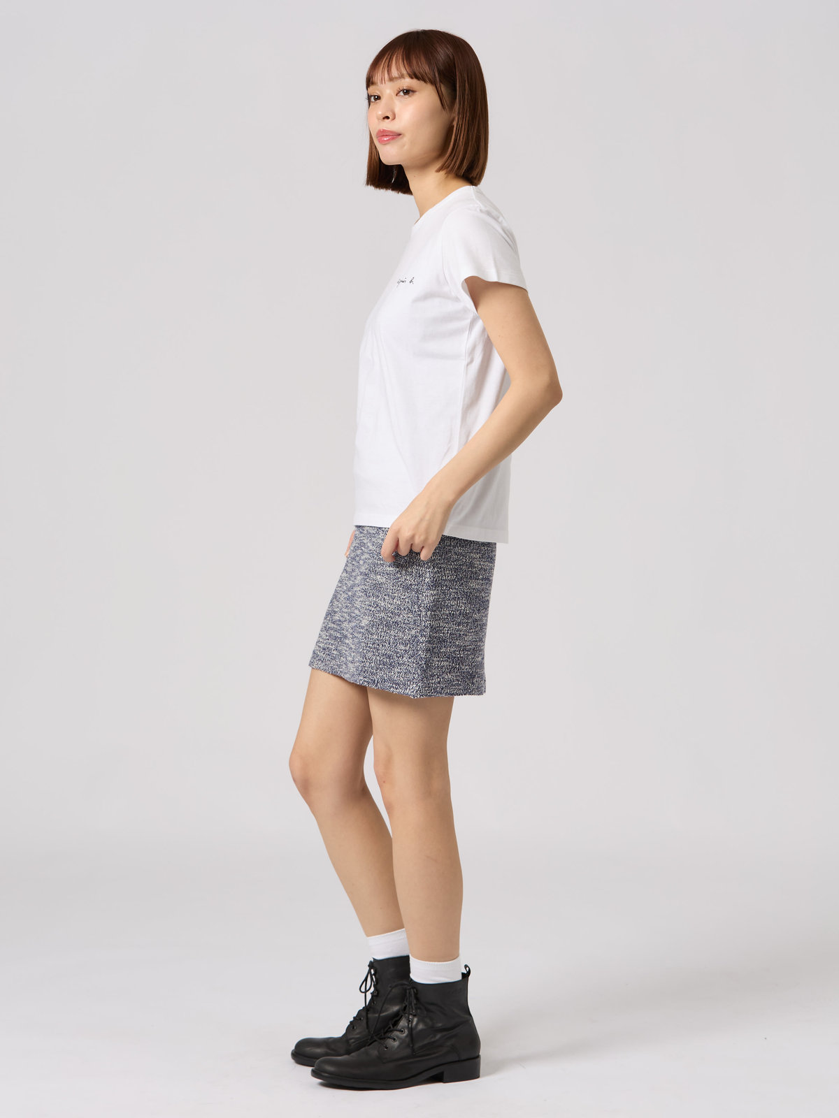 FEMME ウィメンズ ロゴ プリント コットン 半袖 Tシャツ "Brando" ホワイト