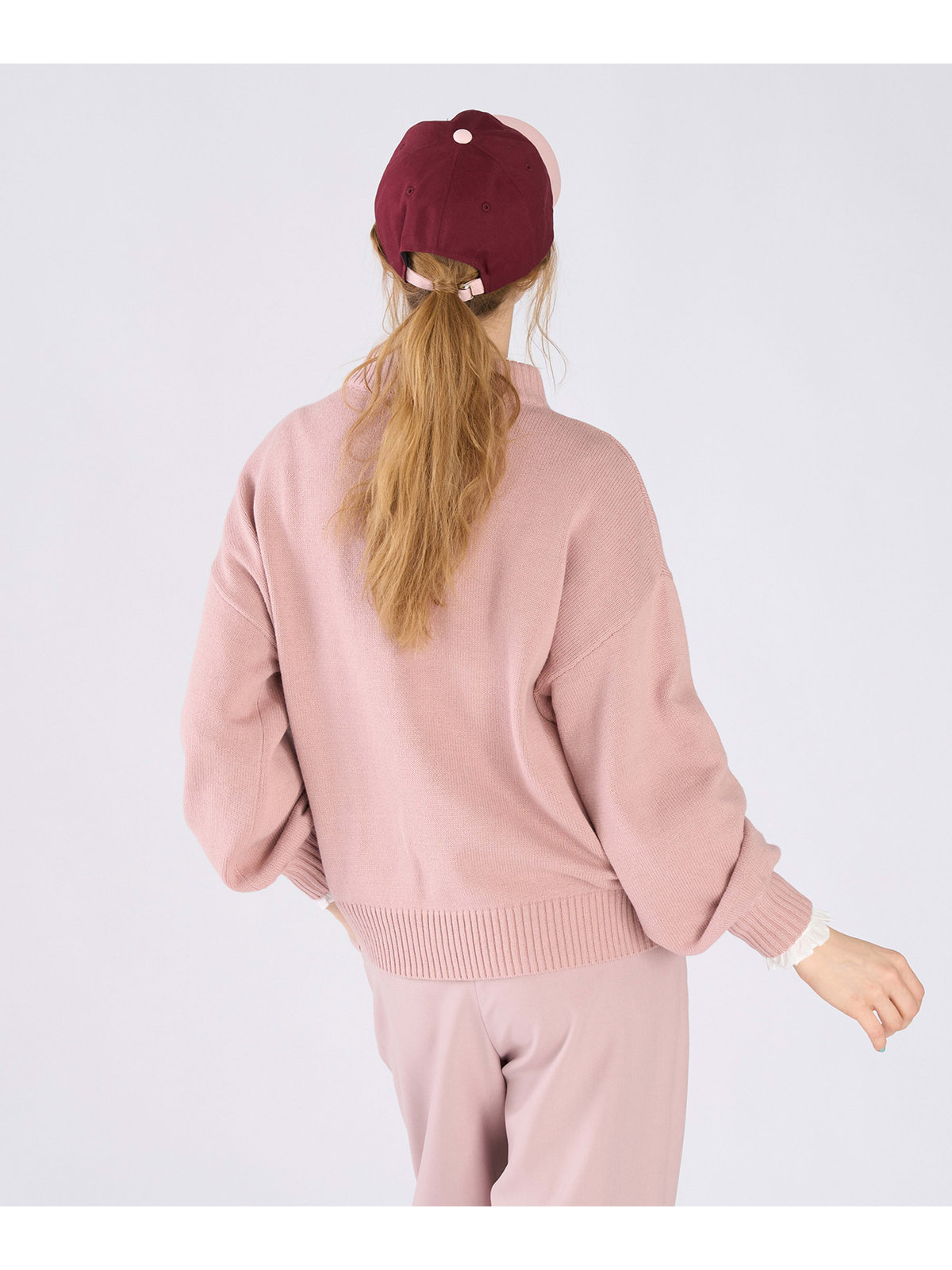 To b. by agnès b. ソフトニット プルオーバー ピンク