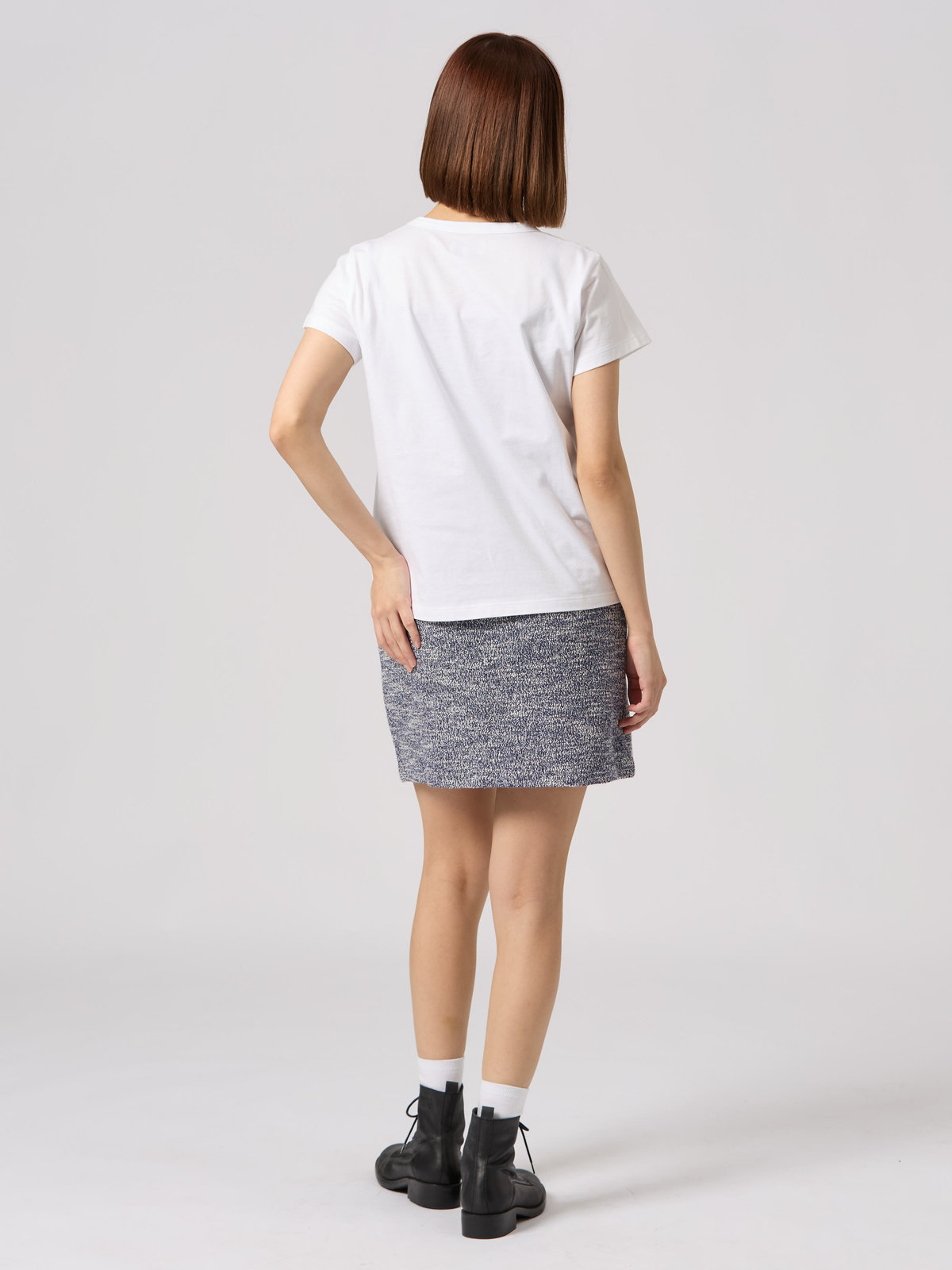 FEMME ウィメンズ ロゴ プリント コットン 半袖 Tシャツ "Brando" ホワイト