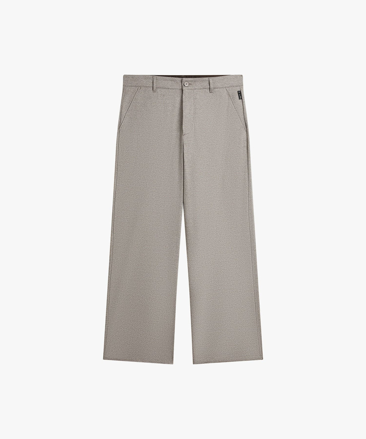 HOMME メンズ メンズ チェック コットンジャージー ワイドパンツ "Danel" ベージュ