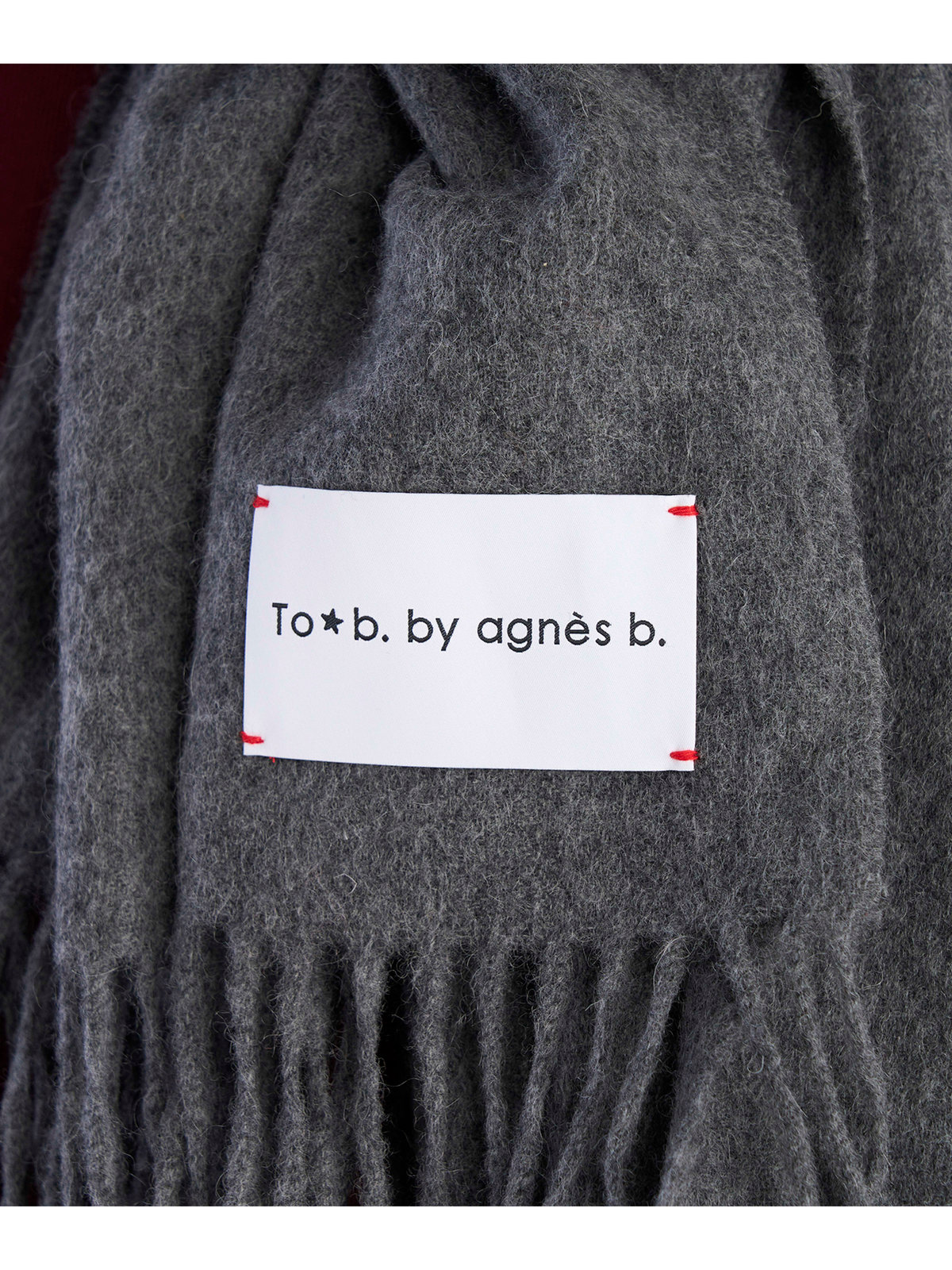 To b. by agnès b. ウール カシミヤ マフラー グレー