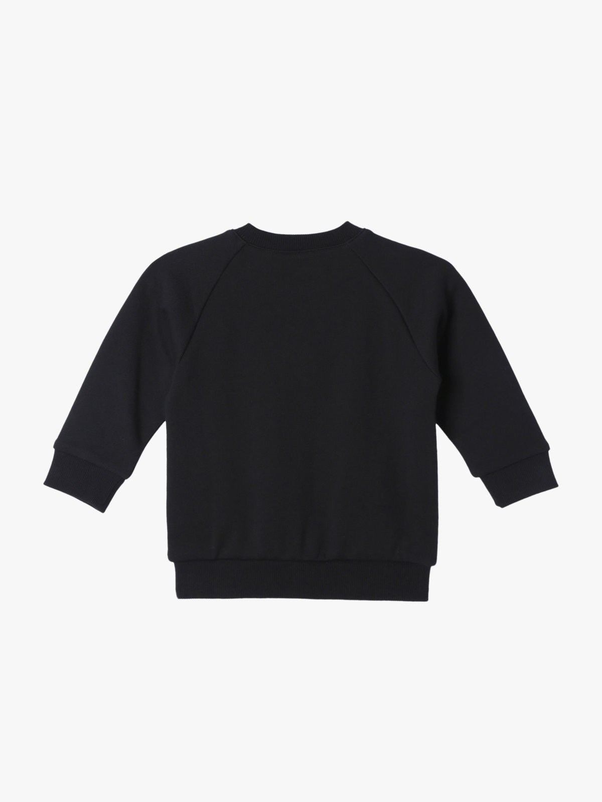 ENFANT ベビー ベビー ロゴ コットン 長袖 スウェット ブラック