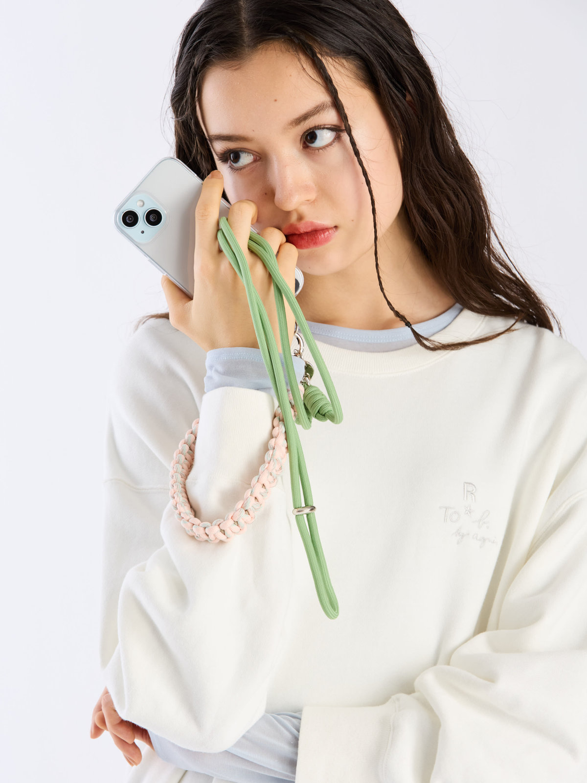 To b. by agnès b. WX33 MOBILE モバイルストラップセット ピンク