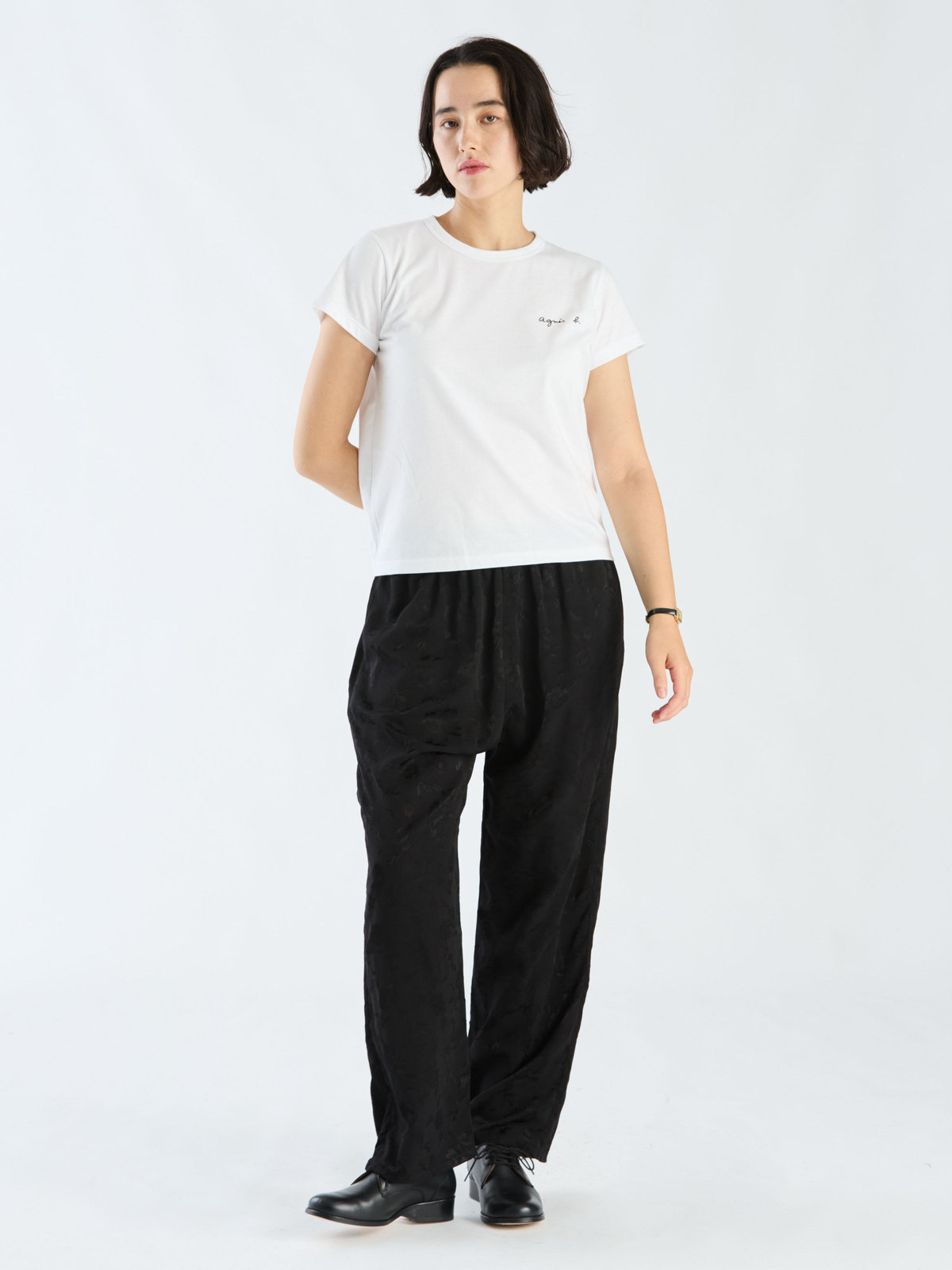 FEMME ウィメンズ ロゴ プリント コットン 半袖 Tシャツ "Brando" ホワイト