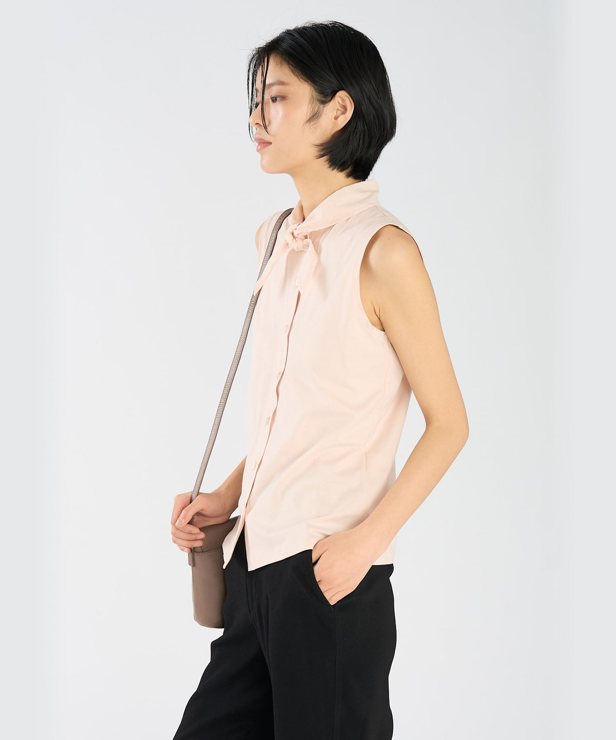 FEMME ウィメンズ コットン ノースリーブ ブラウス "Jane" ピンク系その他