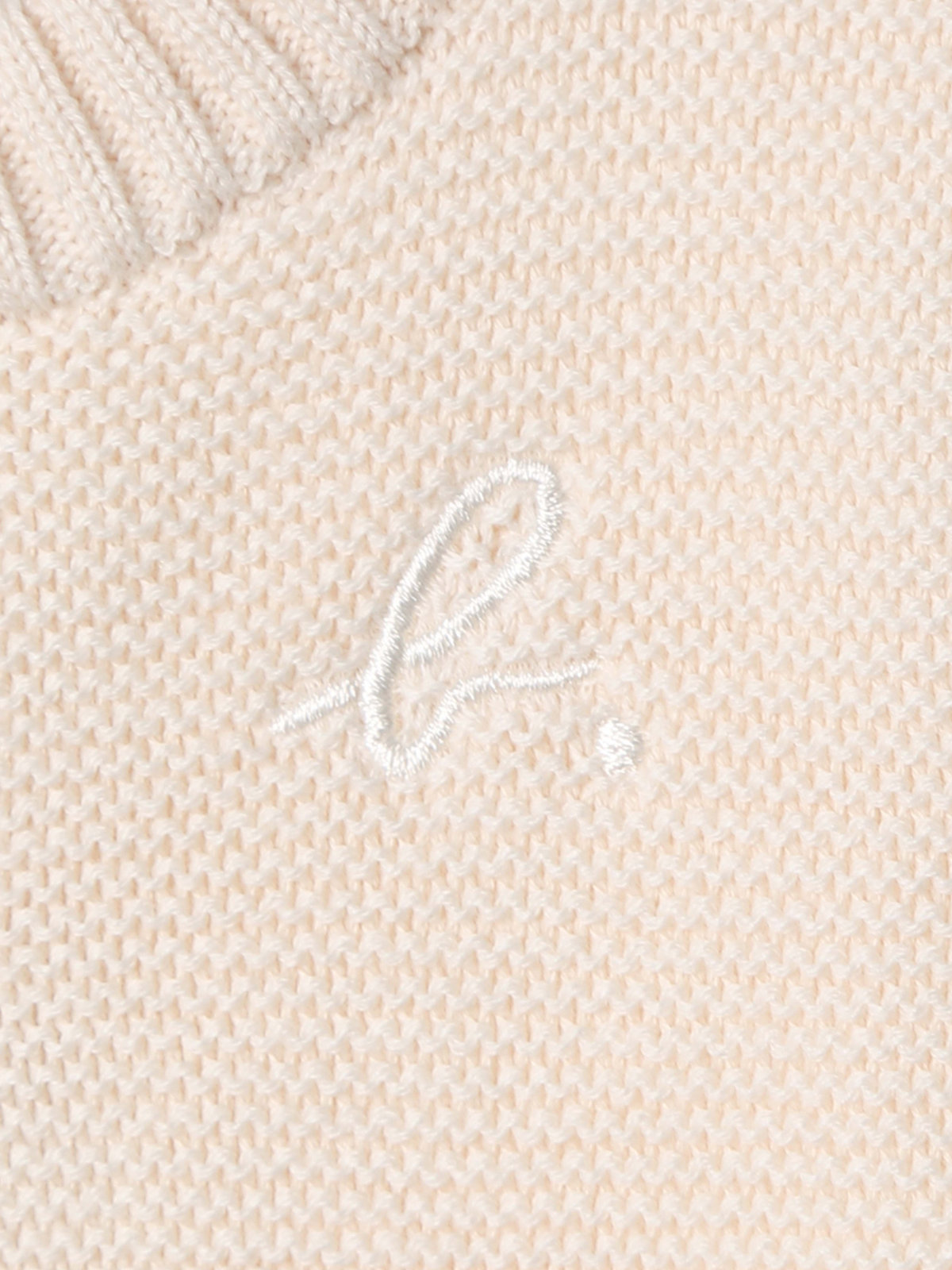 ENFANT ベビー ベビー "b." ロゴ コットン ノースリーブ ニット ベスト ホワイト