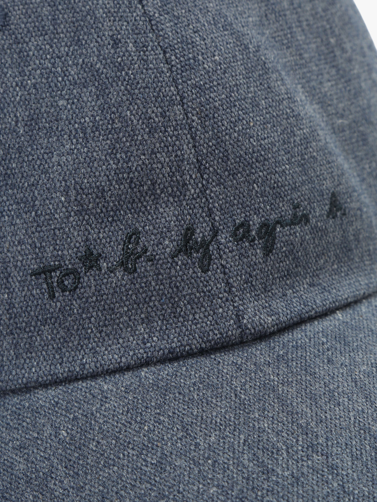 To b. by agnès b. 【Outlet】ロゴ刺繍 バイカラー パイピング キャップ ネイビー