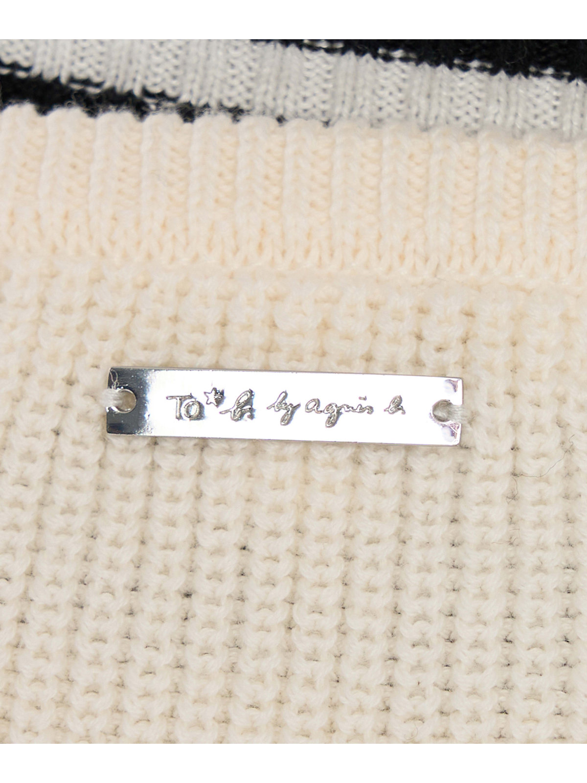 To b. by agnès b. コットン サイドリボン ベスト ホワイト