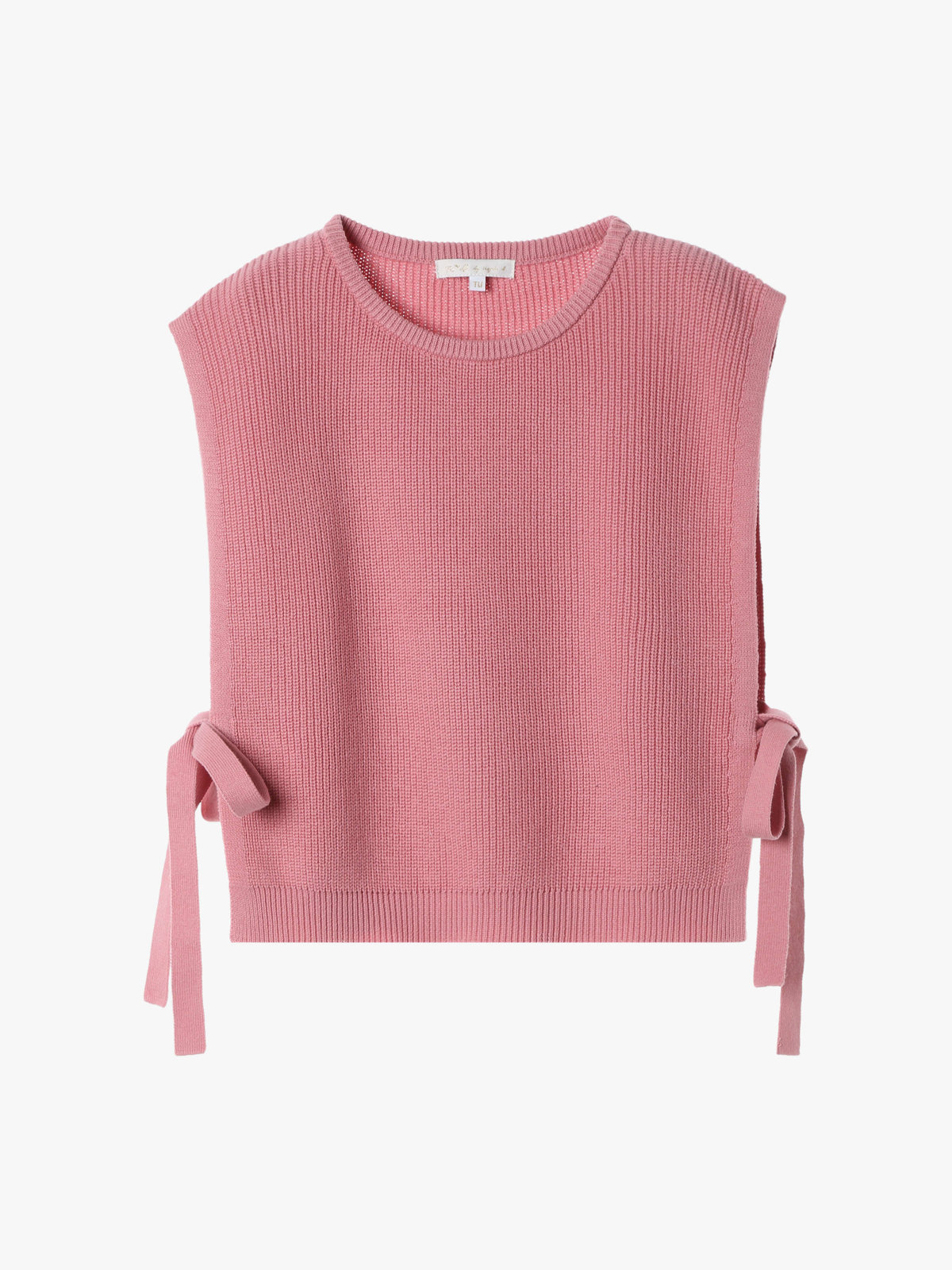 To b. by agnès b. コットン サイドリボン ベスト ピンク