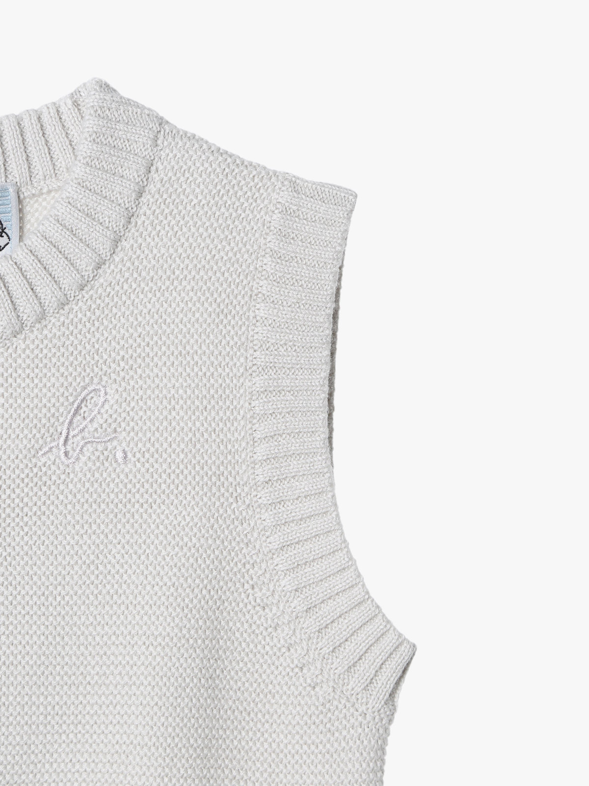 ENFANT ベビー ベビー "b." ロゴ コットン ノースリーブ ニット ベスト グレー系その他