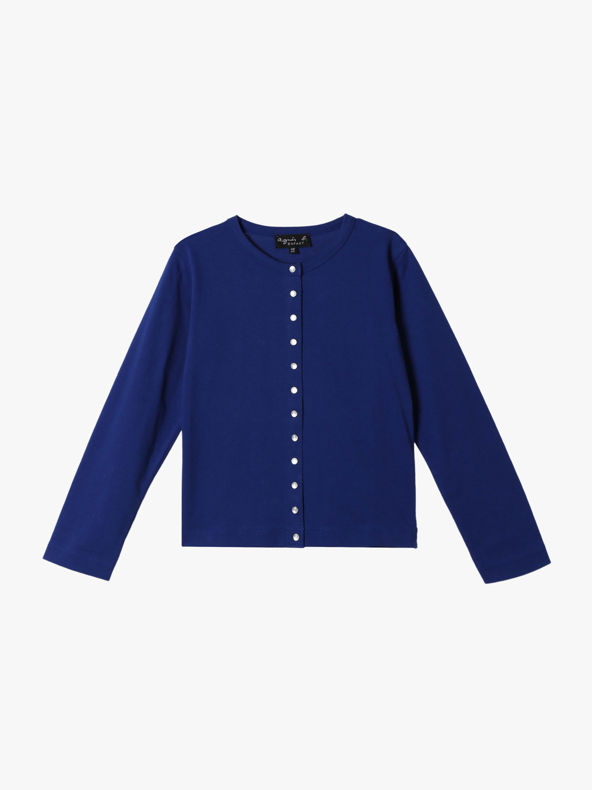 ENFANT ユニセックス キッズ コットン 長袖 カーディガンプレッション ネイビー