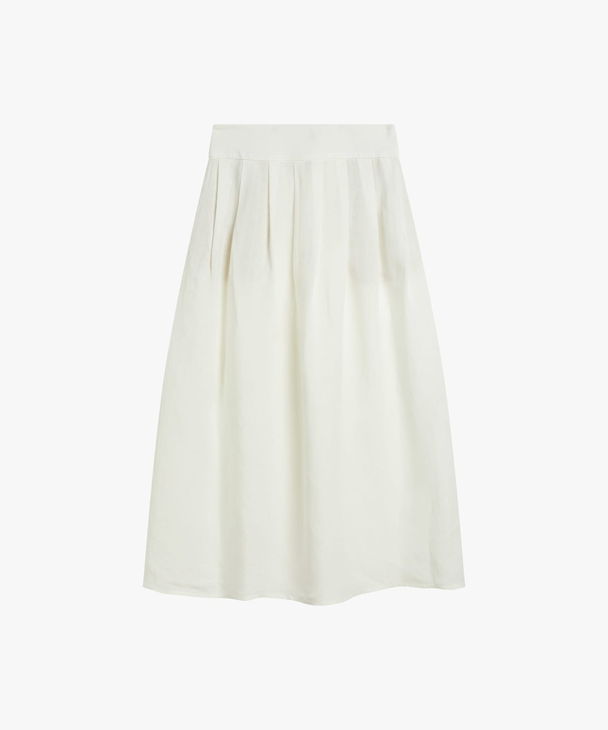 FEMME ウィメンズ リネン ロング フレア スカート "Grand Hotel" アイボリー