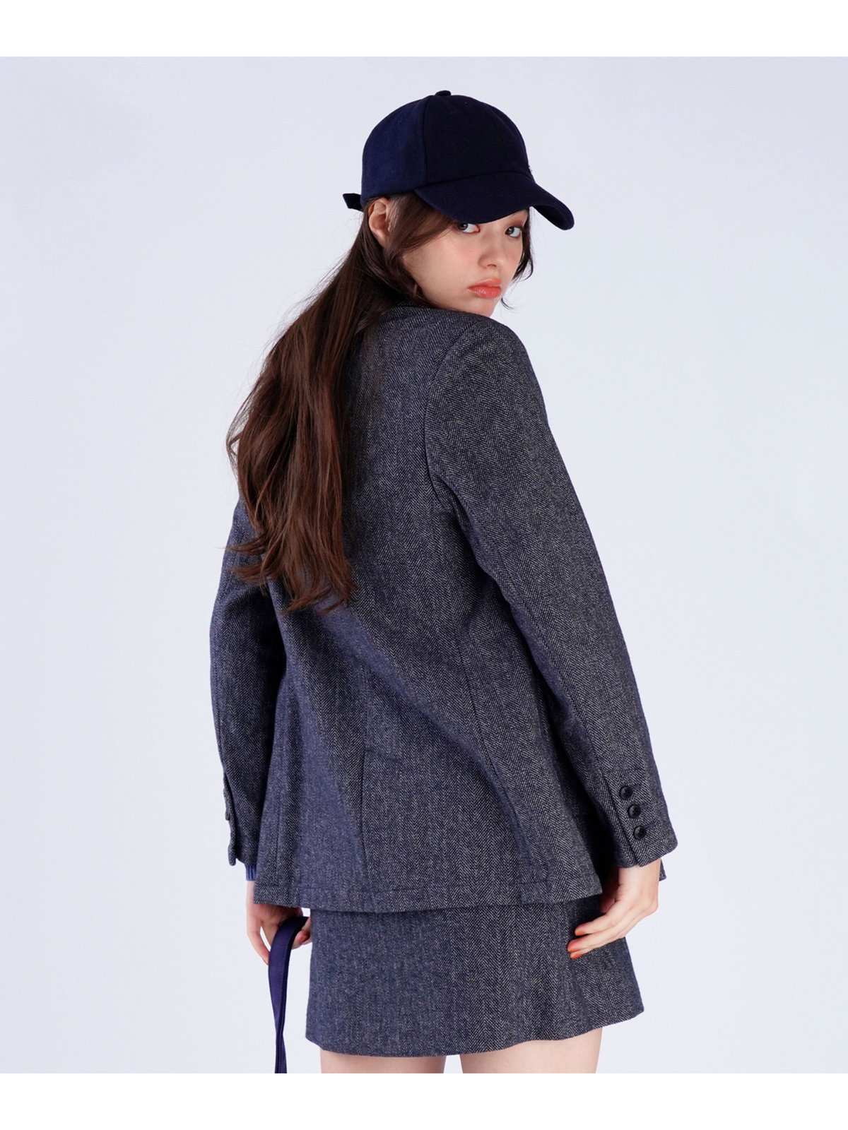 To b. by agnès b. 【Outlet】コットン ツイード テーラードジャケット ブラック