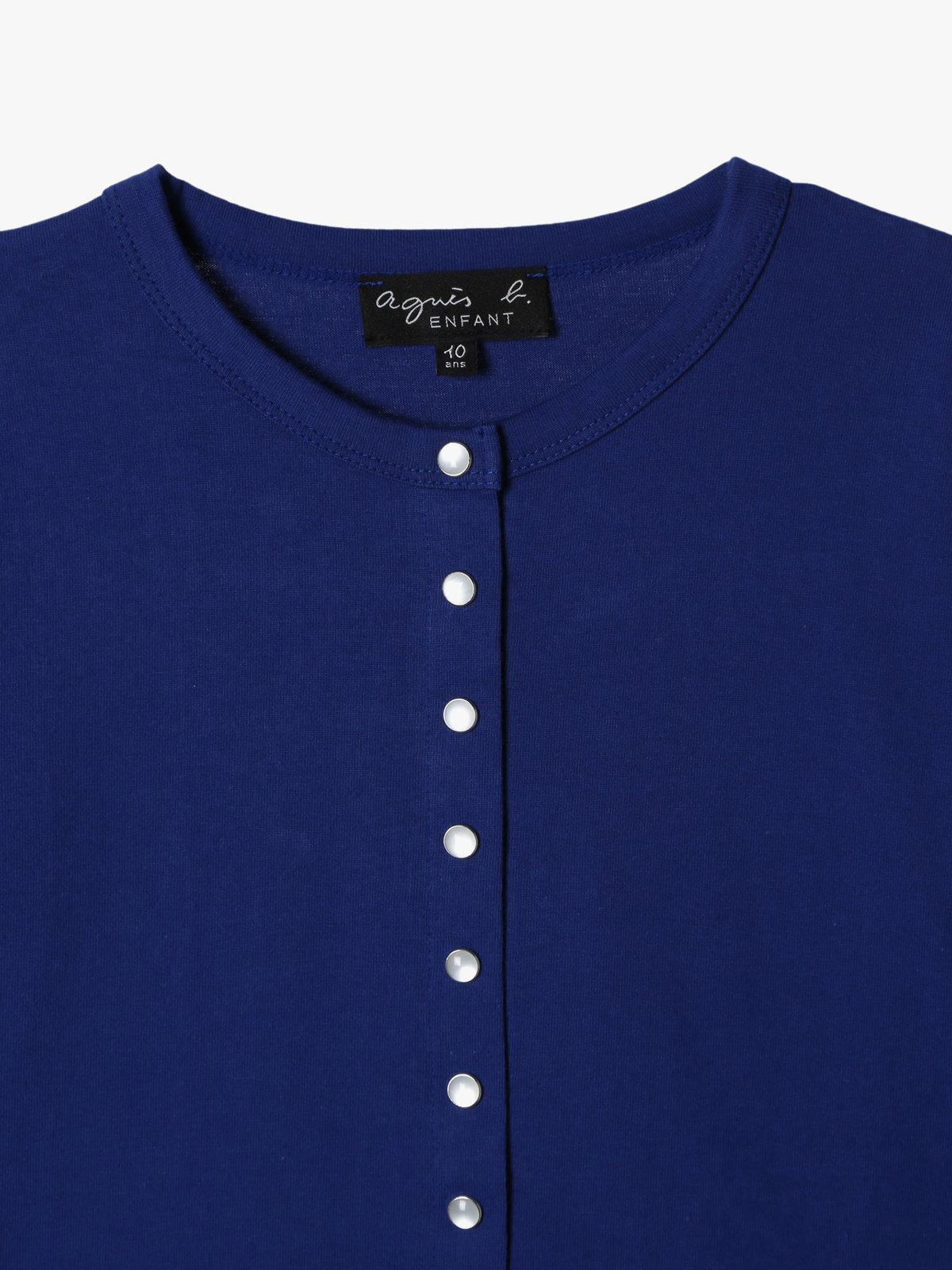 ENFANT ユニセックス キッズ コットン 長袖 カーディガンプレッション ネイビー