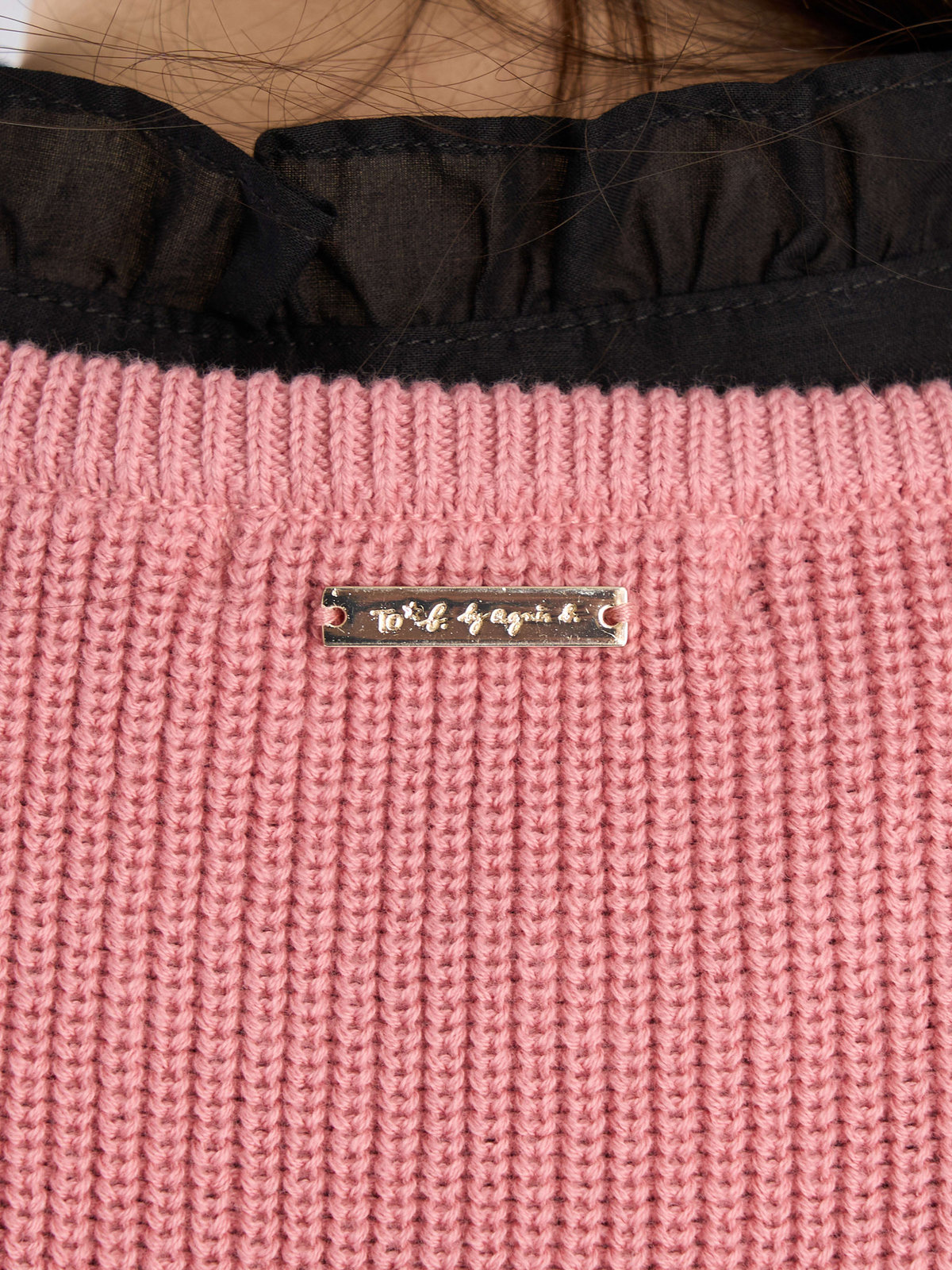 To b. by agnès b. コットン サイドリボン ベスト ピンク