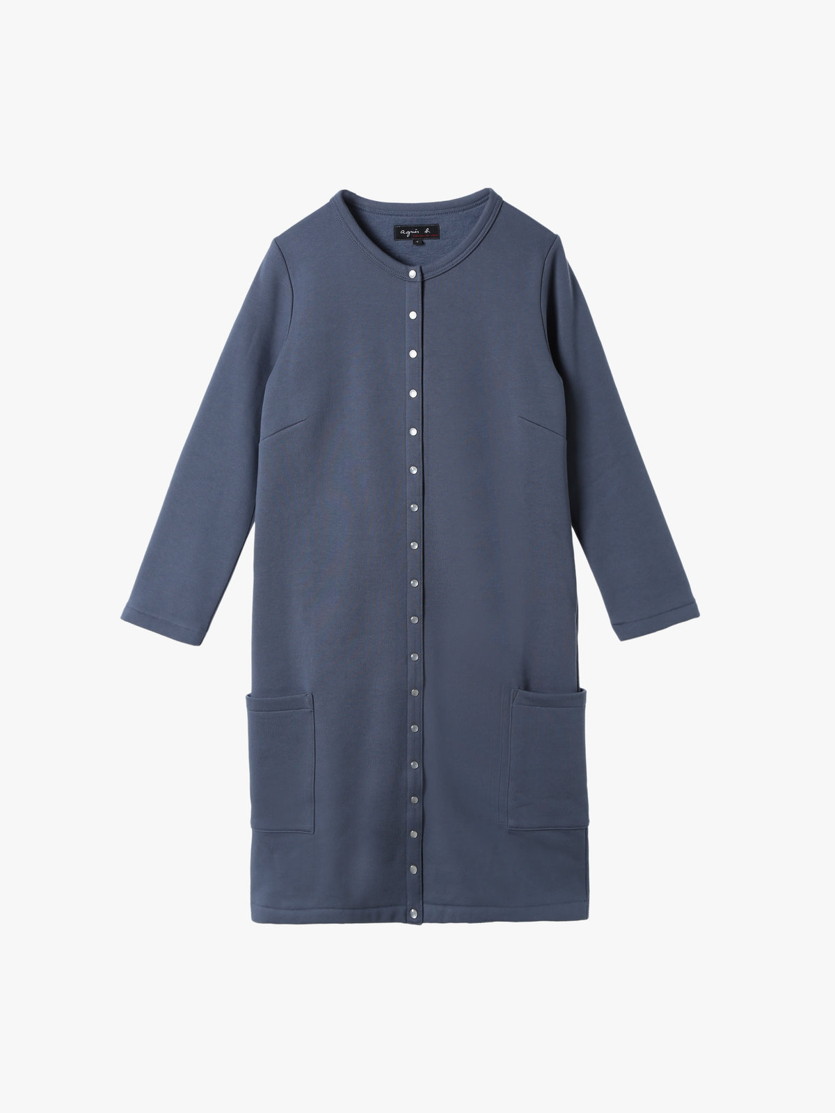 FEMME ウィメンズ オーガニックコットン メルトン 七分袖 カーディガンプレッション ”Robe” グレー