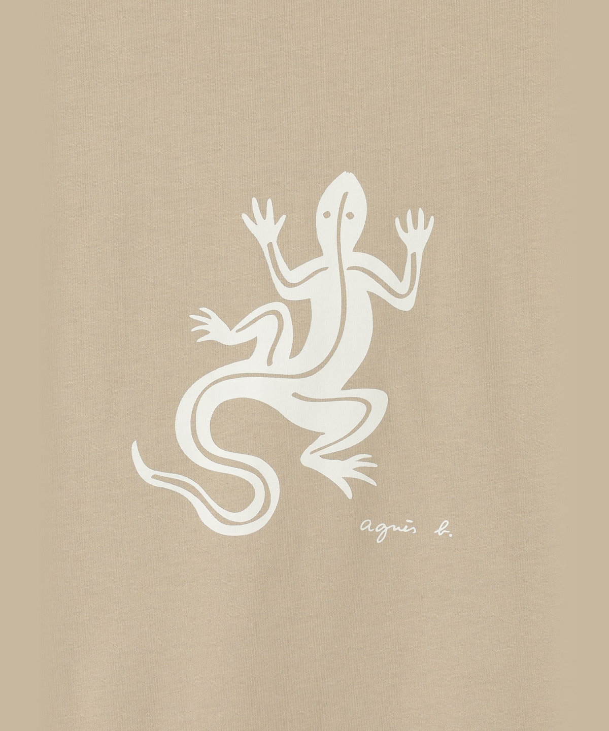 HOMME メンズ メンズ アイコニック コットン 半袖 Tシャツ "Lezard" ブラウン
