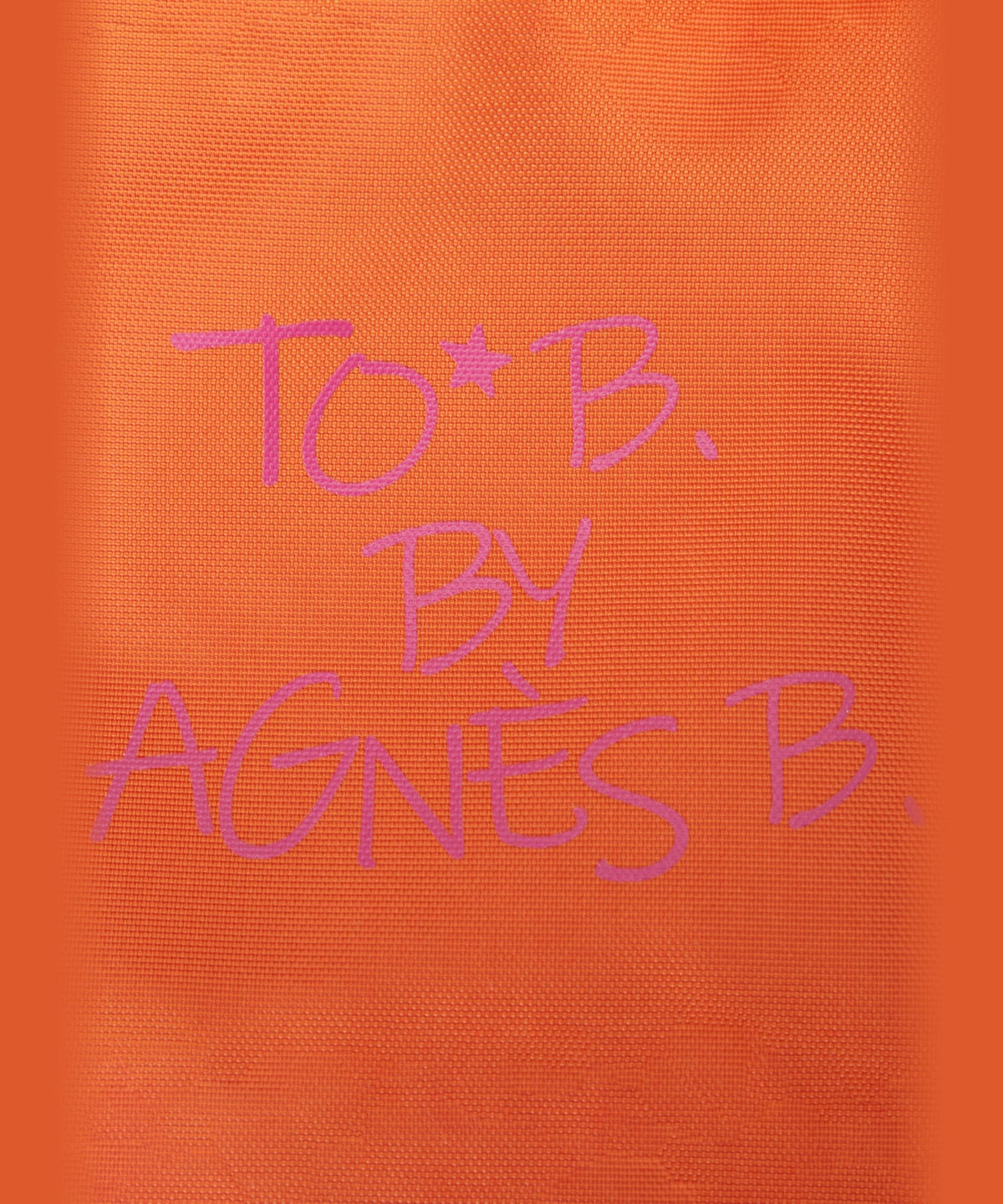 To b. by agnès b. マルチカラー ロゴ ポーチ オレンジ
