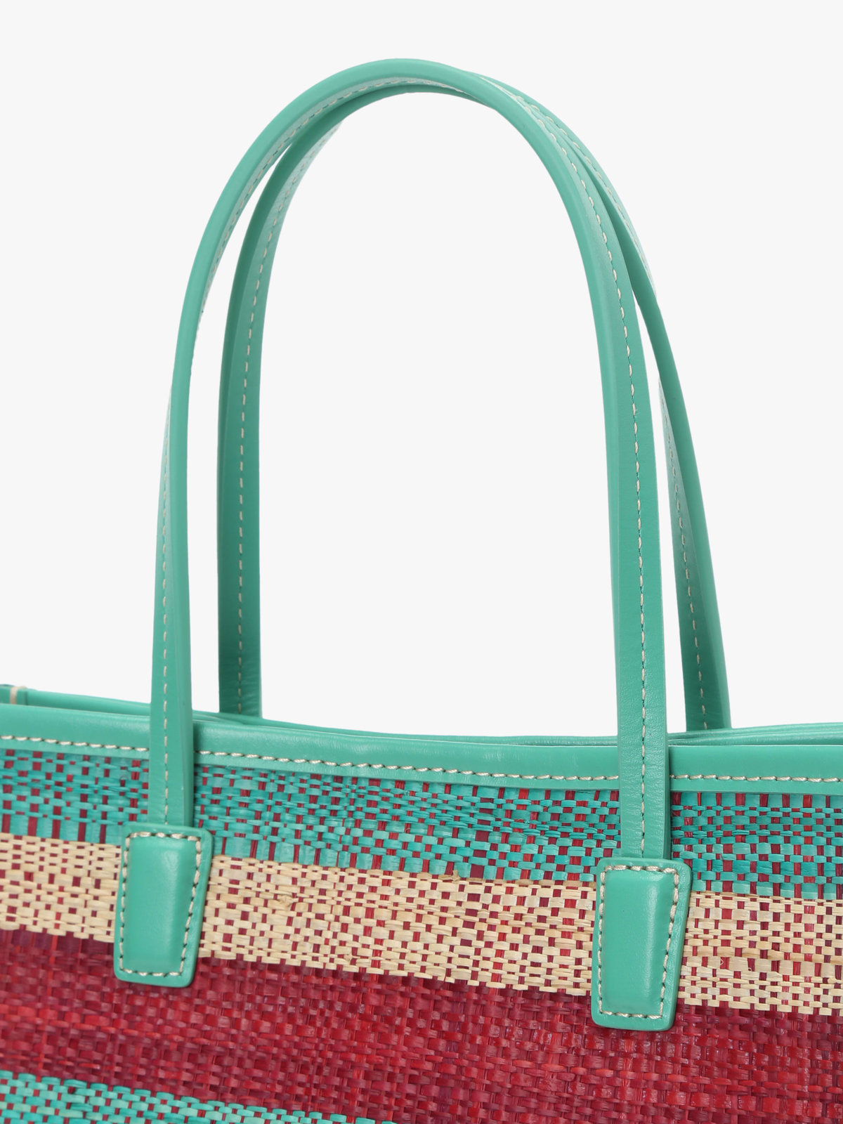 VOYAGE ウィメンズ バッグ＆ウォレット ラフィア スモール トートバッグ (WAX35-01) グリーン