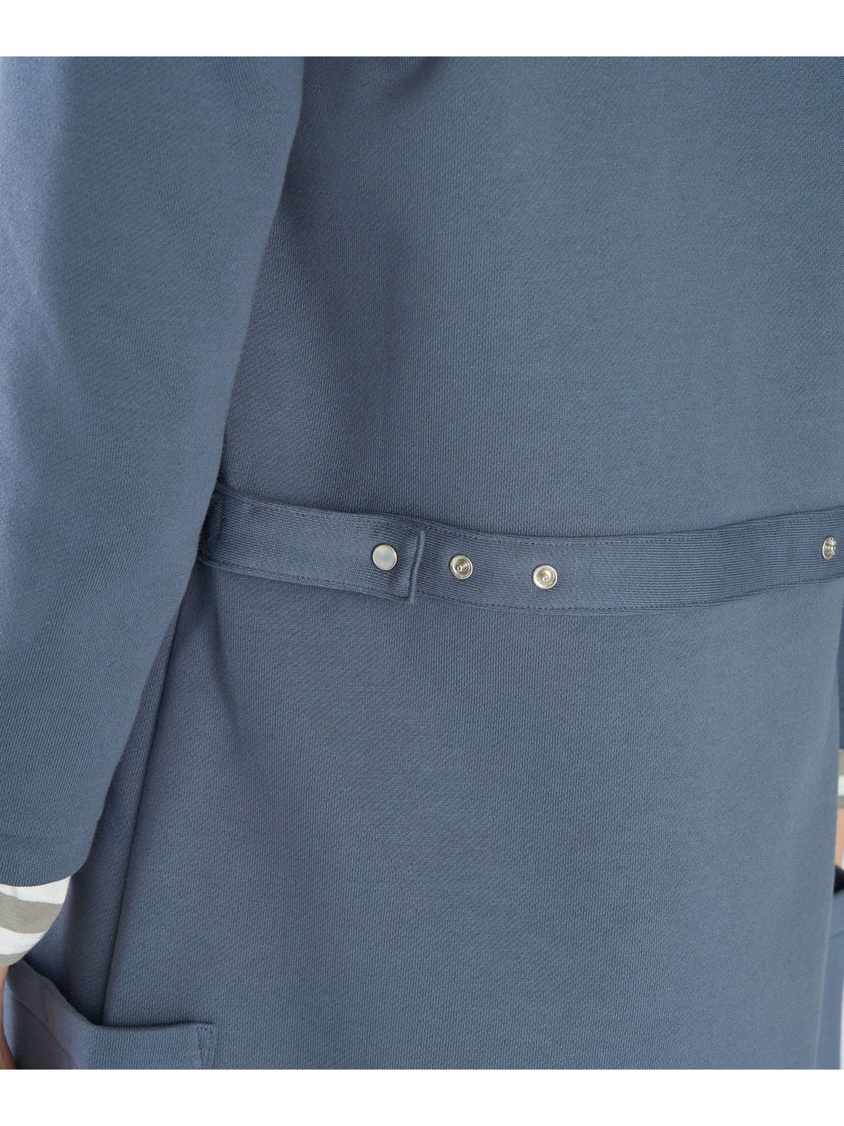 FEMME ウィメンズ オーガニックコットン メルトン 七分袖 カーディガンプレッション ”Robe” グレー