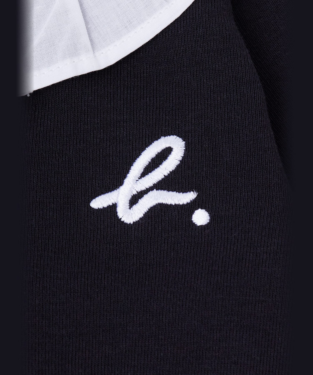ENFANT ベビー ベビー "b." ロゴ コットン 長袖 コンビネゾン ブラック
