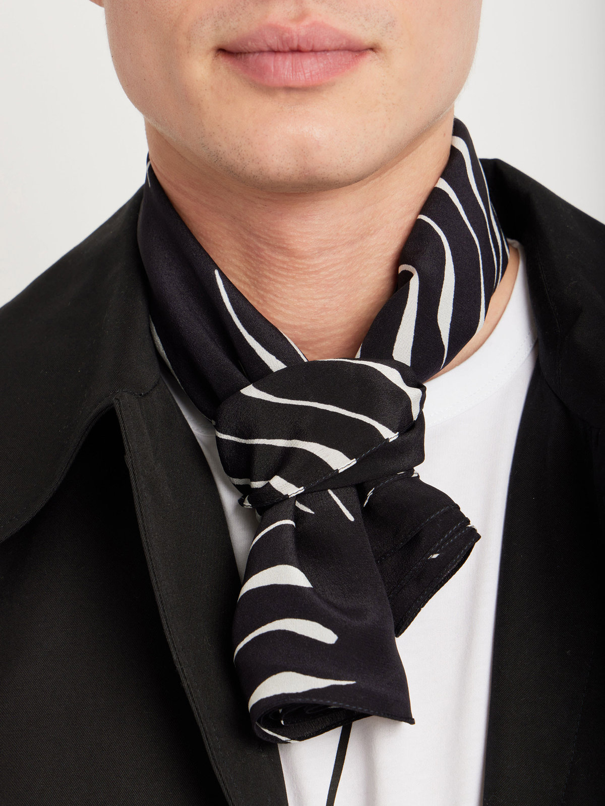 HOMME メンズ 【Outlet】AP45 FOULARD スカーフ ブラック