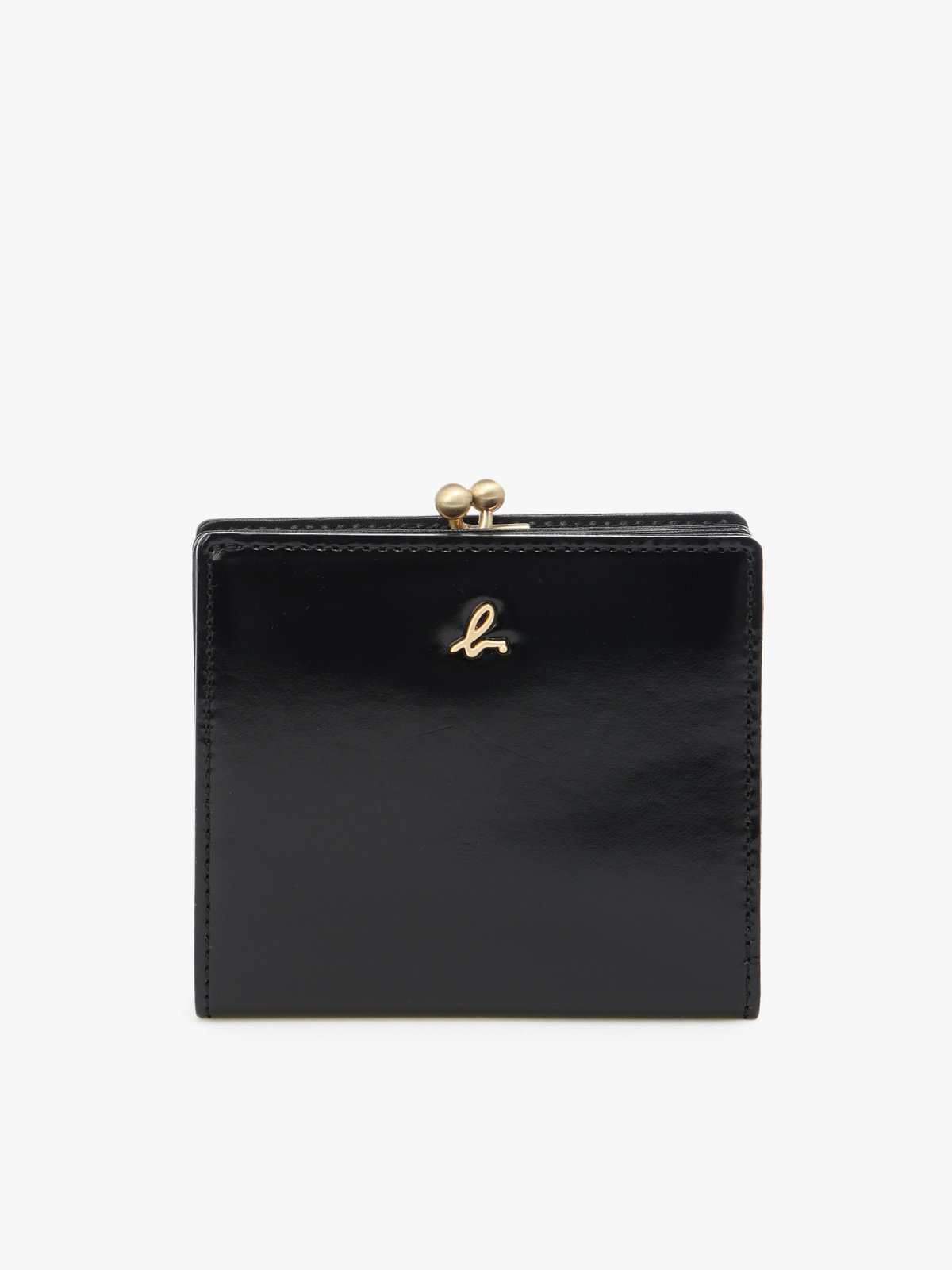 VOYAGE ウィメンズ バッグ＆ウォレット ガラスレザー 二つ折り ウォレット ”Gloria” XAW05-01 ブラック