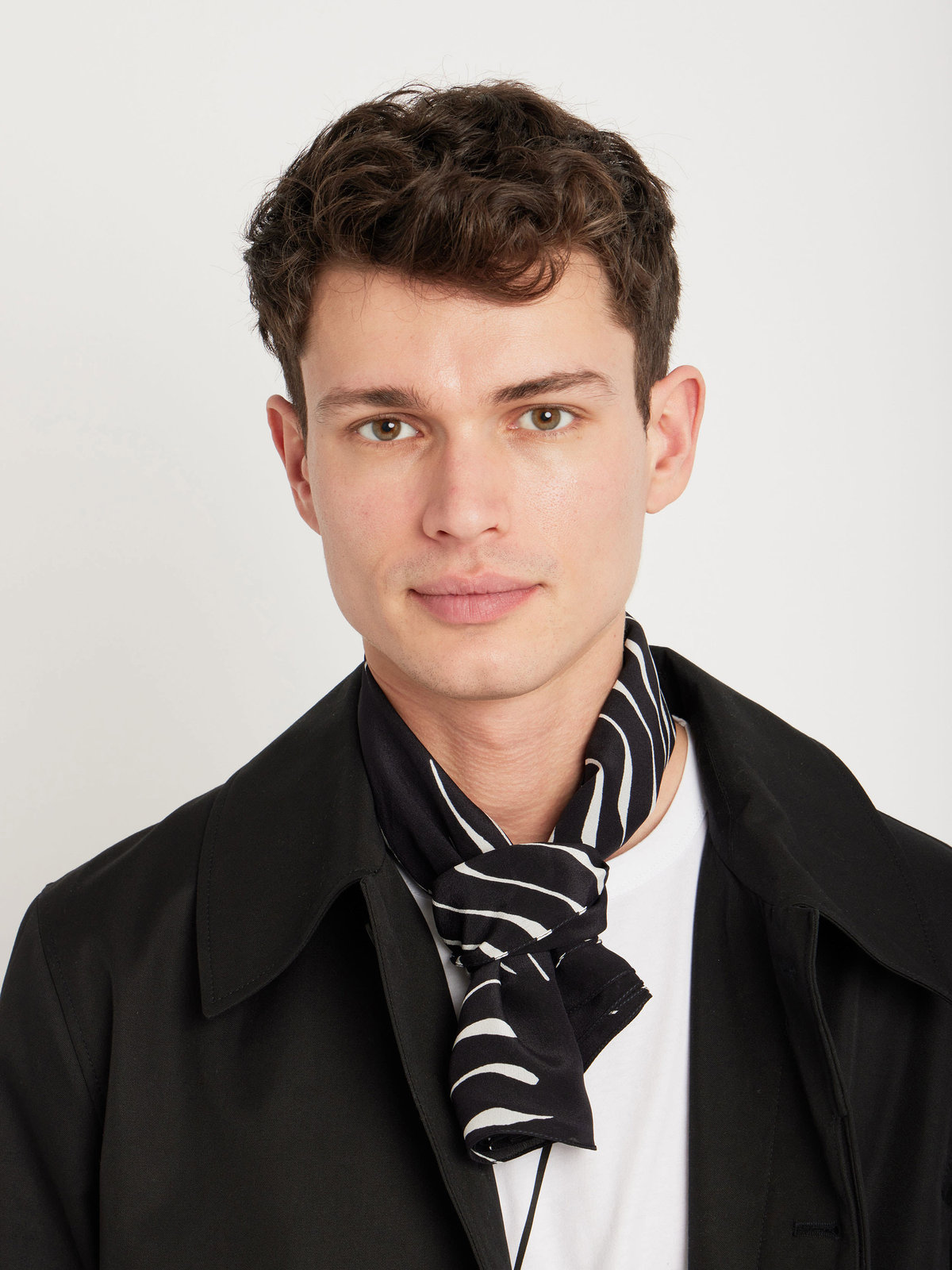 HOMME メンズ 【Outlet】AP45 FOULARD スカーフ ブラック