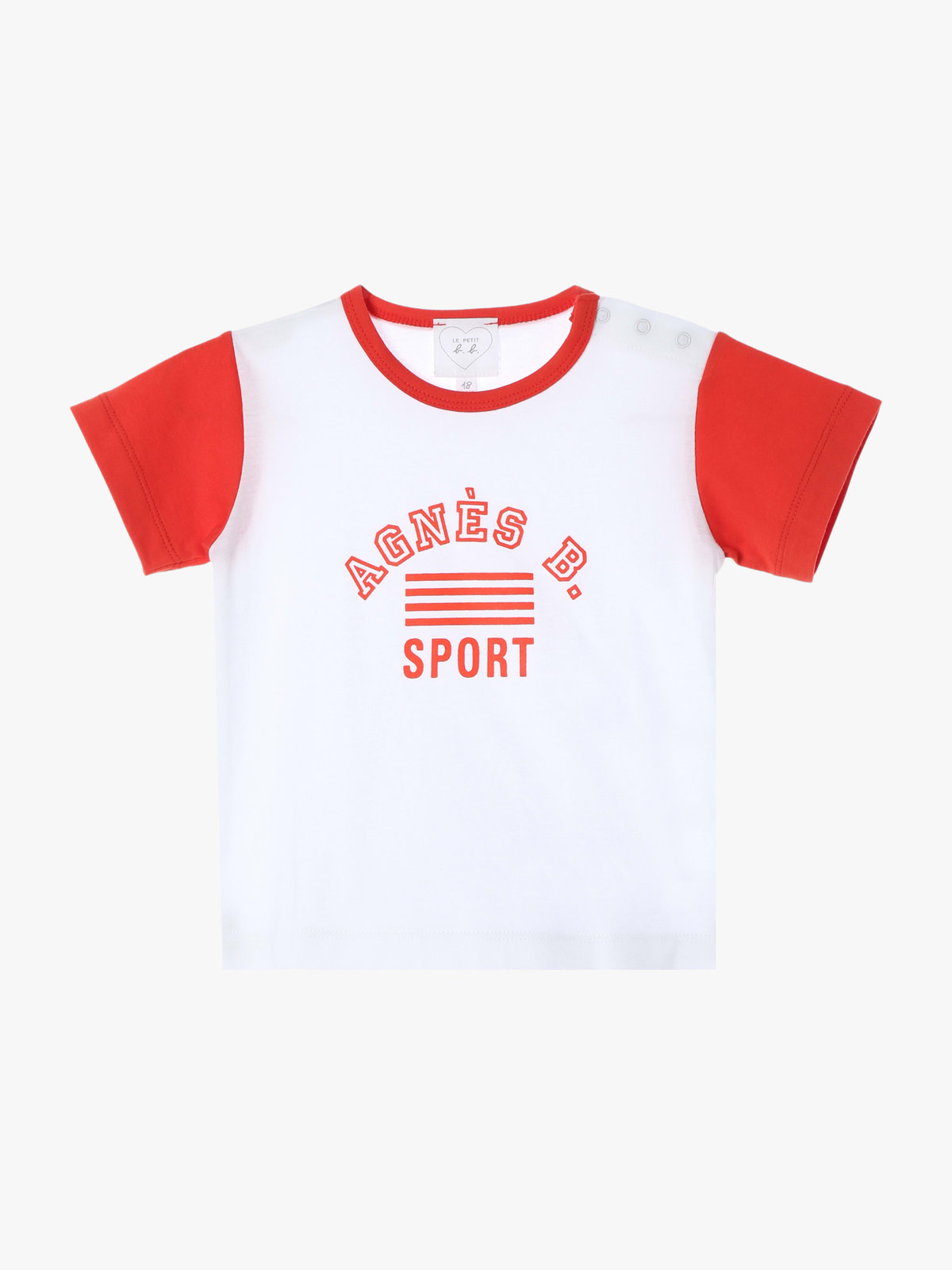 ENFANT ベビー ベビー ロゴ プリント コットン 半袖 Tシャツ ホワイト