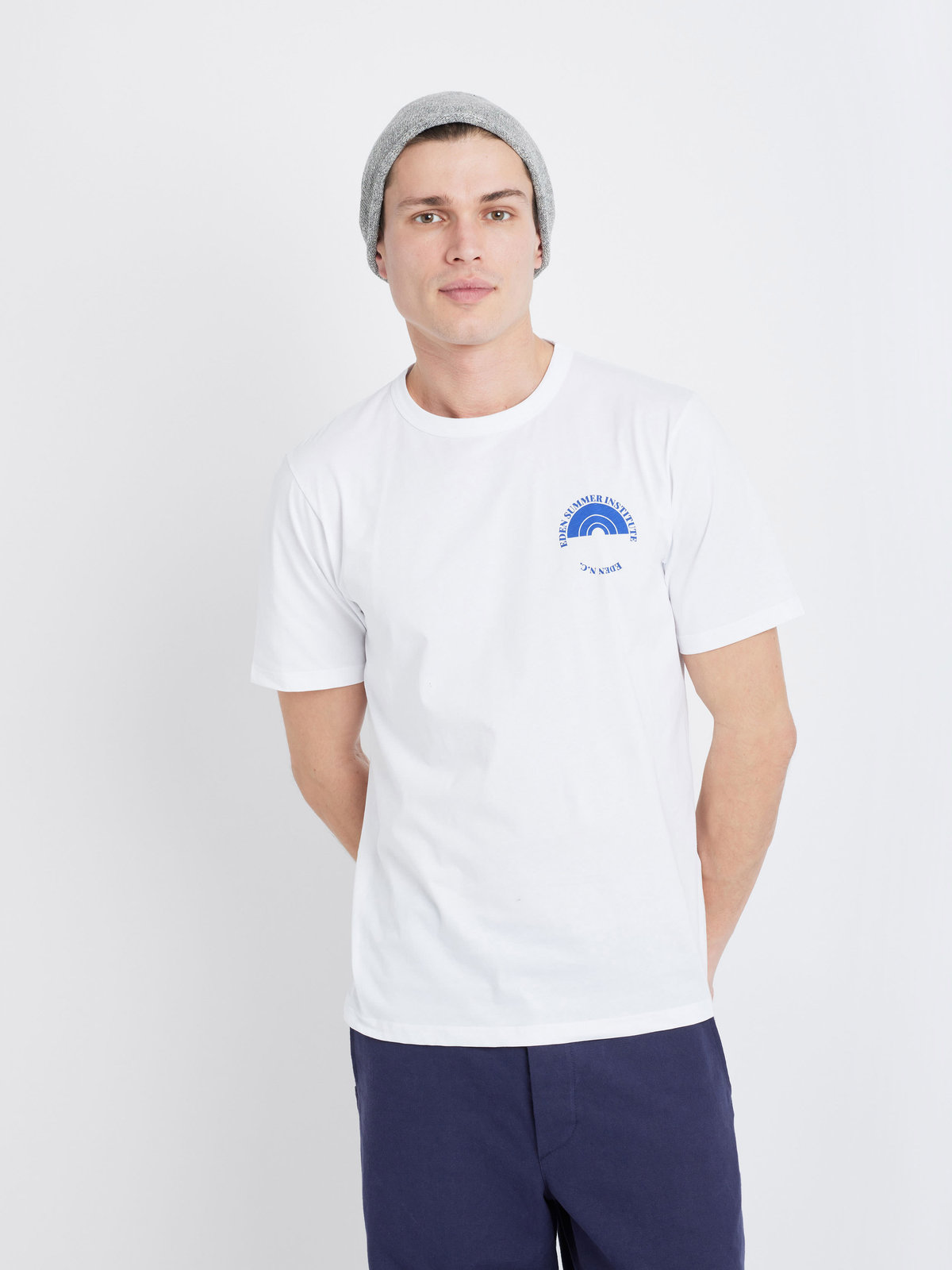 FEMME ウィメンズ オーガニックコットン プリント 半袖 アーティスト Tシャツ ”Sylvain Couzinet-Jacques” ホワイト