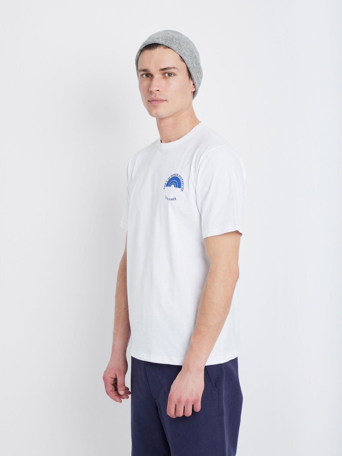 FEMME ウィメンズ オーガニックコットン プリント 半袖 アーティスト Tシャツ ”Sylvain Couzinet-Jacques” ホワイト