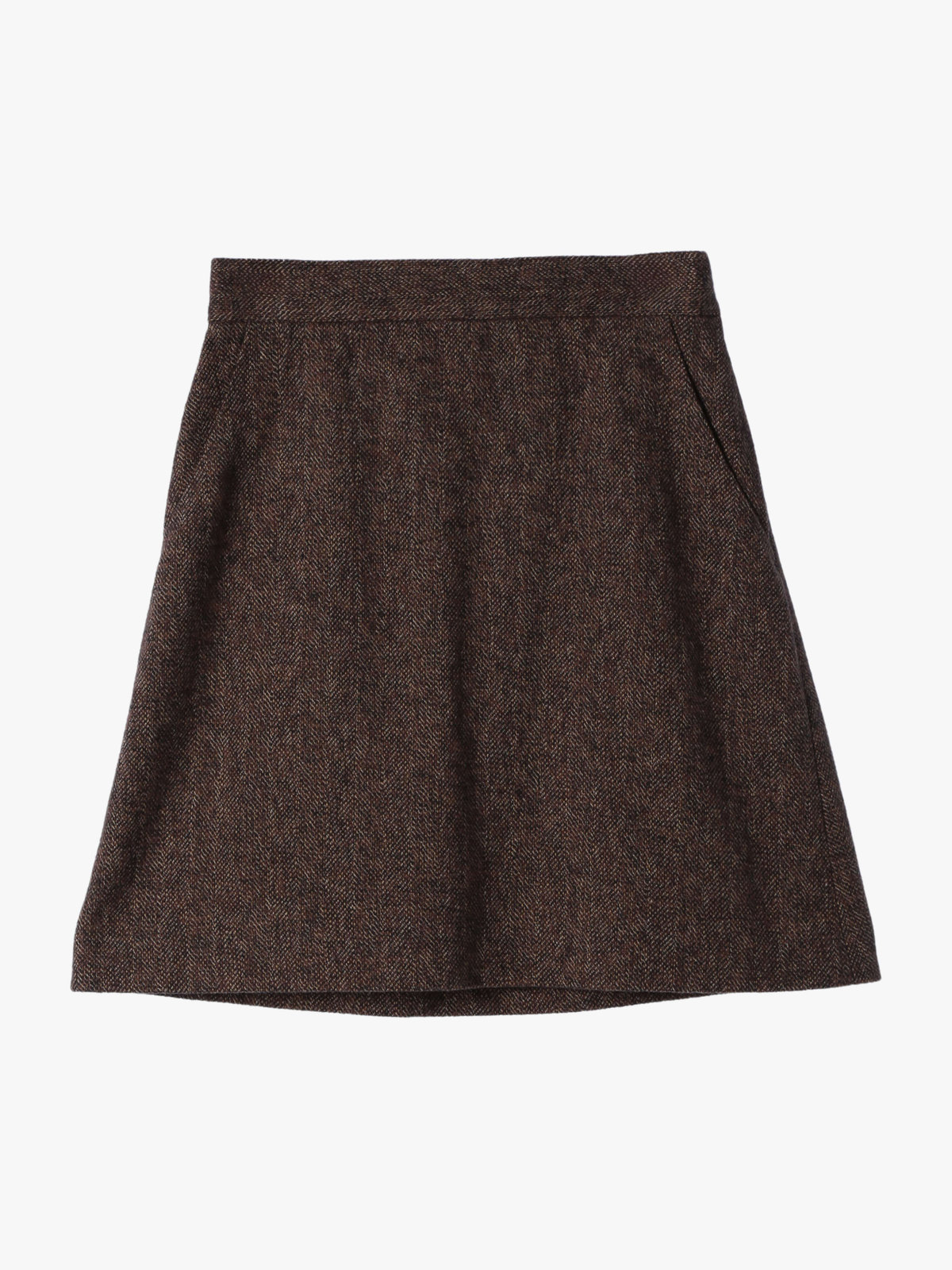 To b. by agnès b. 【Outlet】コットン ツイード ミニスカート ブラウン