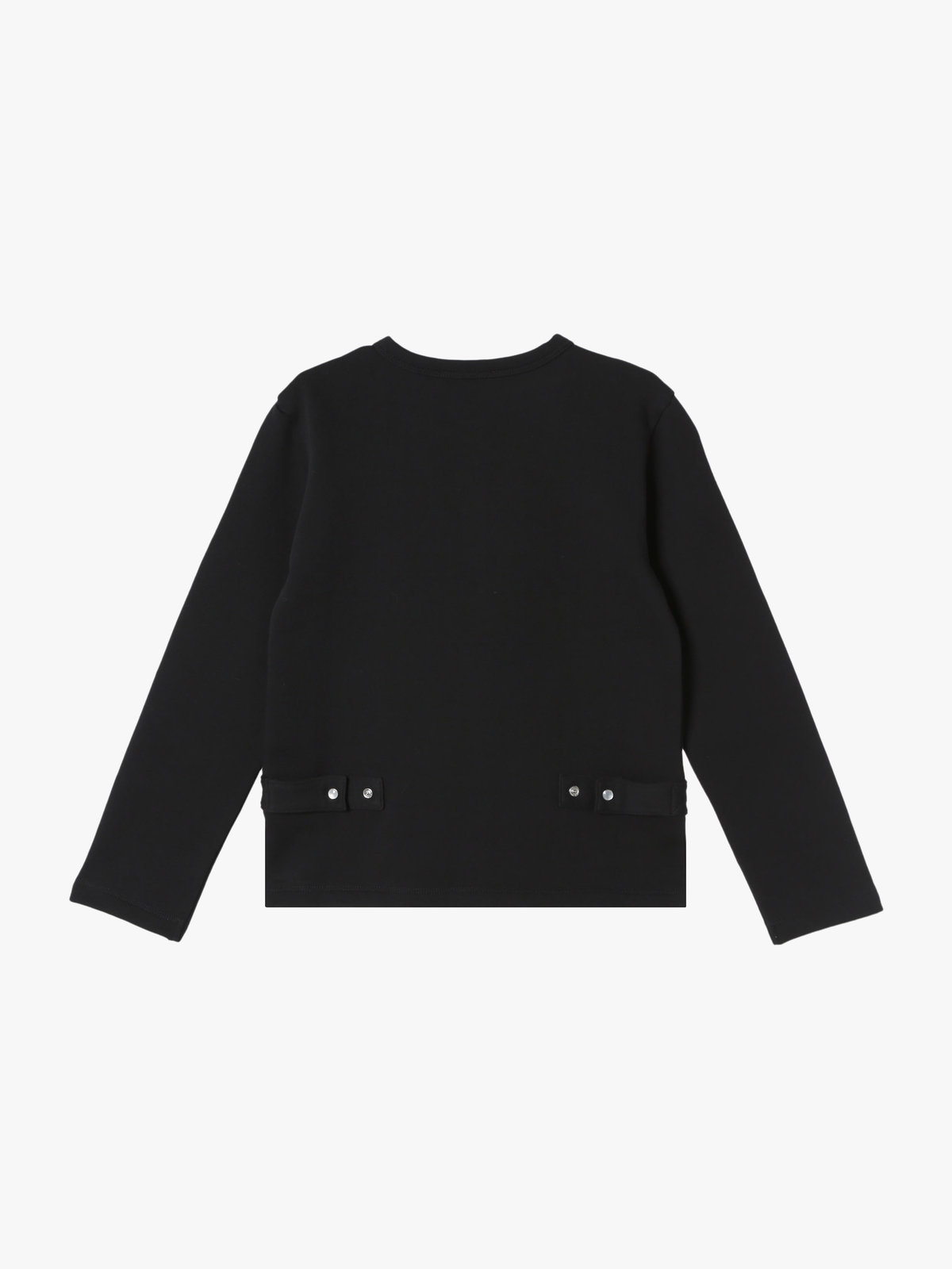 ENFANT ユニセックス キッズ コットン メルトン 長袖 カーディガンプレッション ブラック