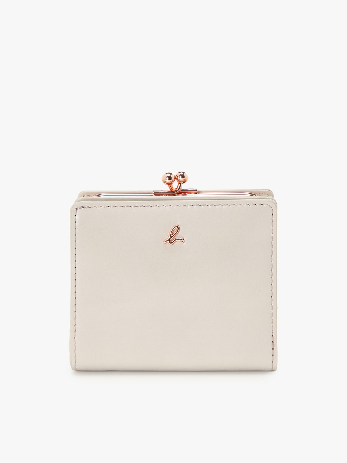 VOYAGE ウィメンズ バッグ＆ウォレット ガラスレザー 二つ折り ウォレット ”Gloria” XAW05-01 ベージュ