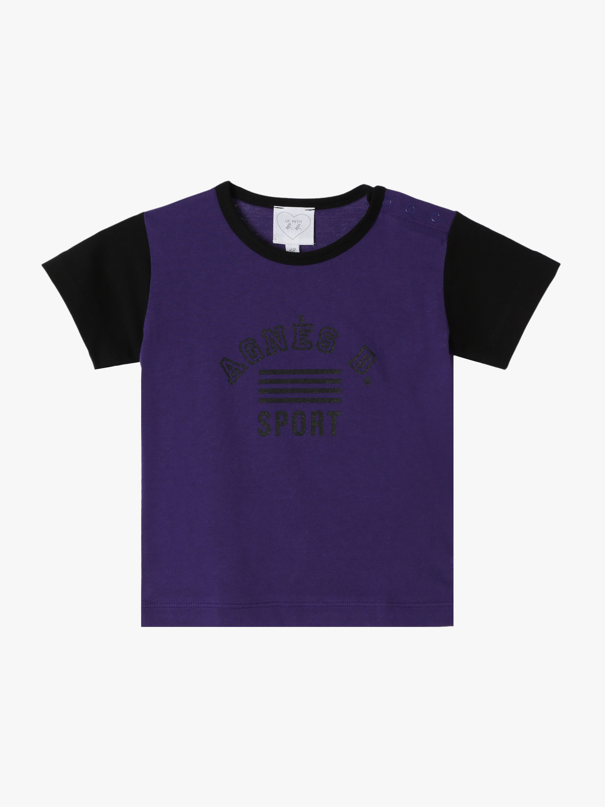 ENFANT ベビー ベビー ロゴ プリント コットン 半袖 Tシャツ パープル系その他