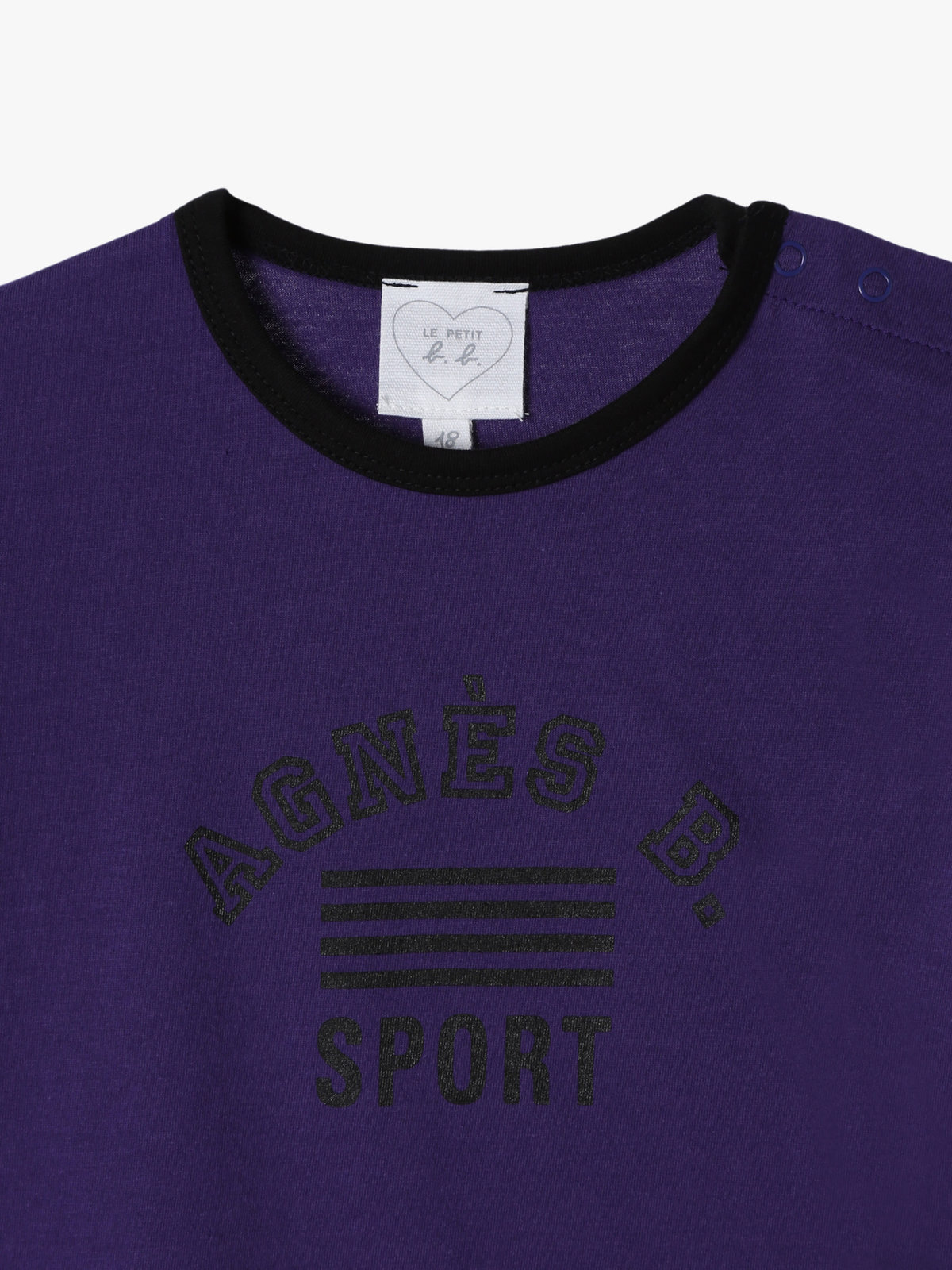 ENFANT ベビー ベビー ロゴ プリント コットン 半袖 Tシャツ パープル系その他