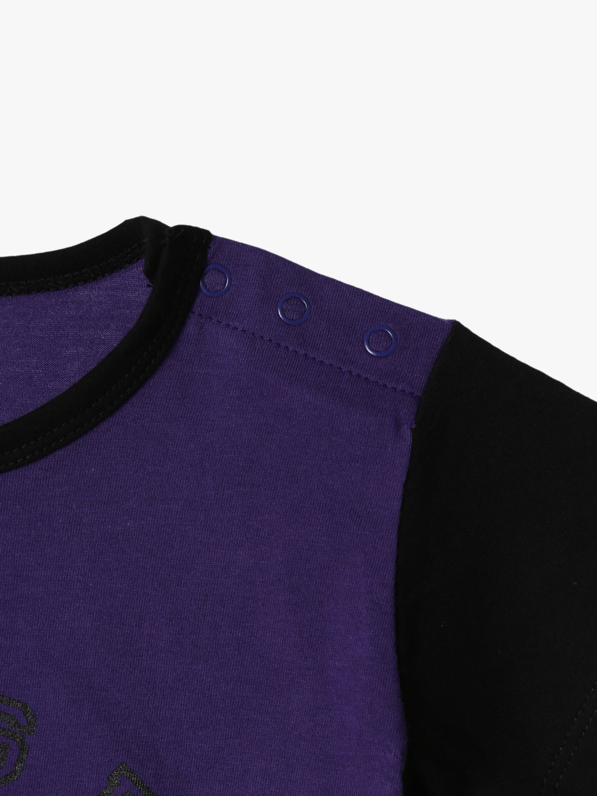 ENFANT ベビー ベビー ロゴ プリント コットン 半袖 Tシャツ パープル系その他