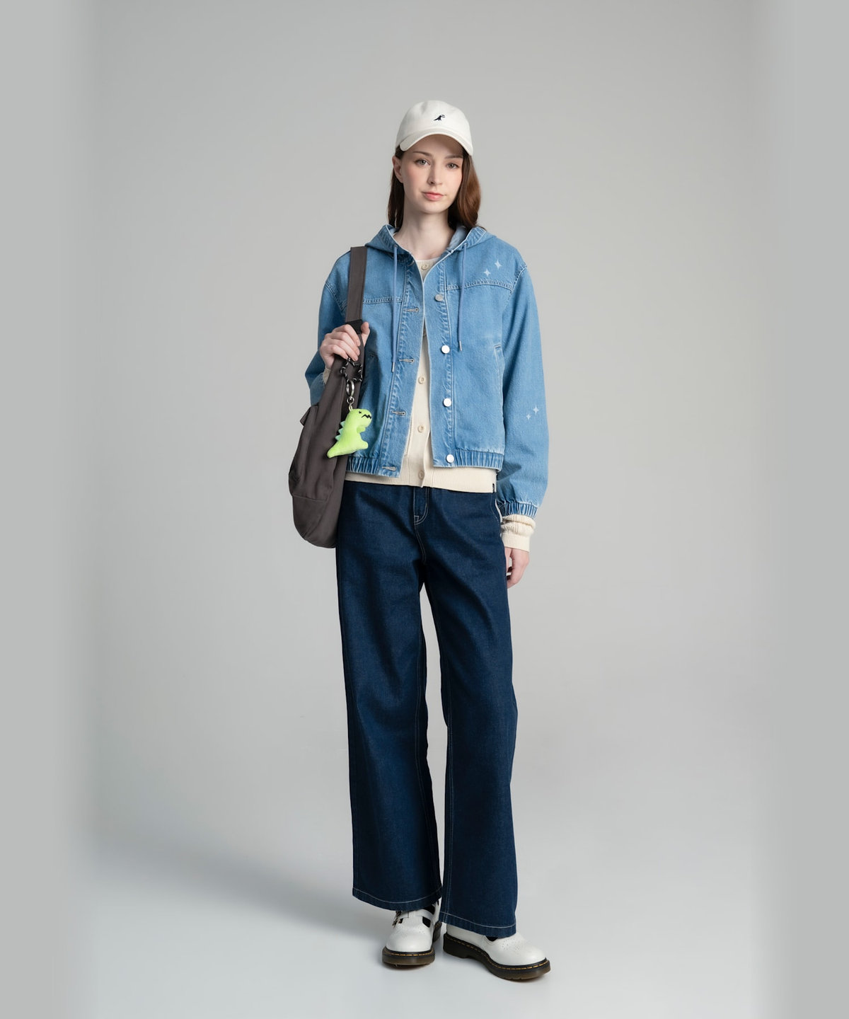 HOMME メンズ SPORT b. ディノ刺繍 キャップ ホワイト系その他