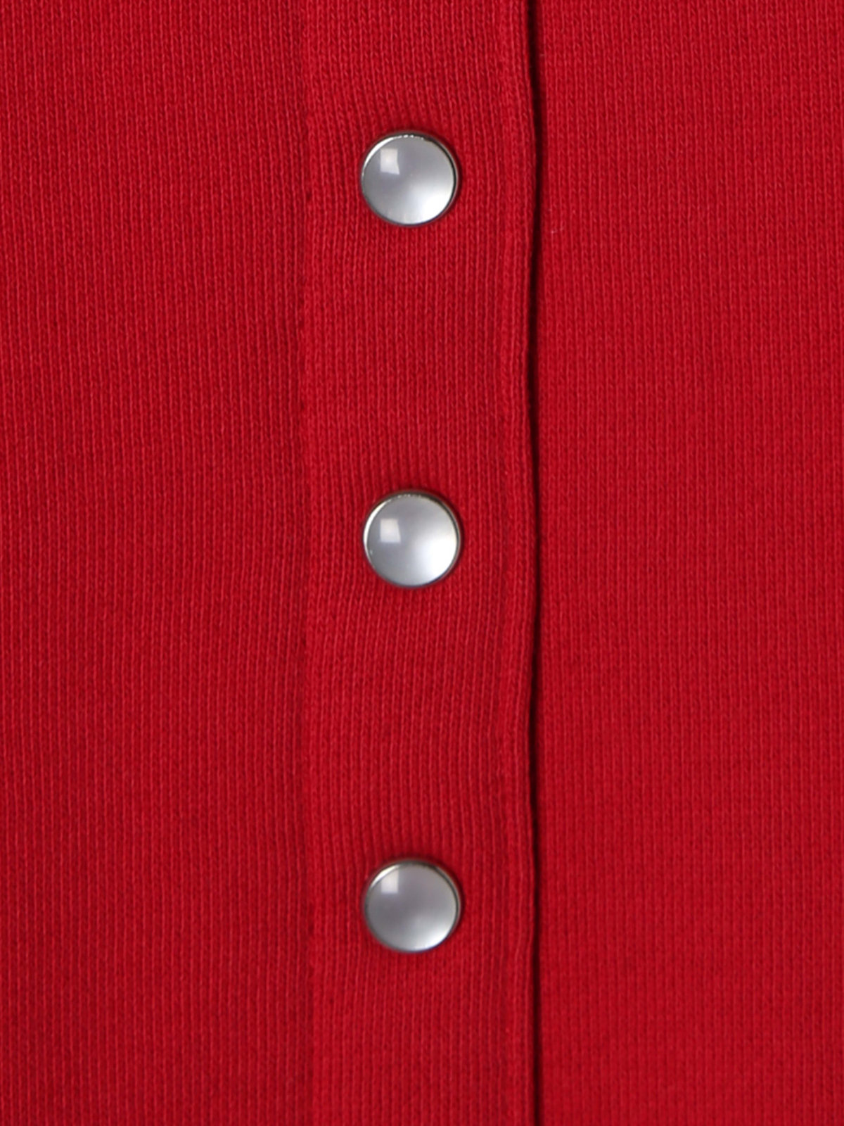 ENFANT ユニセックス キッズ コットン メルトン 長袖 カーディガンプレッション レッド