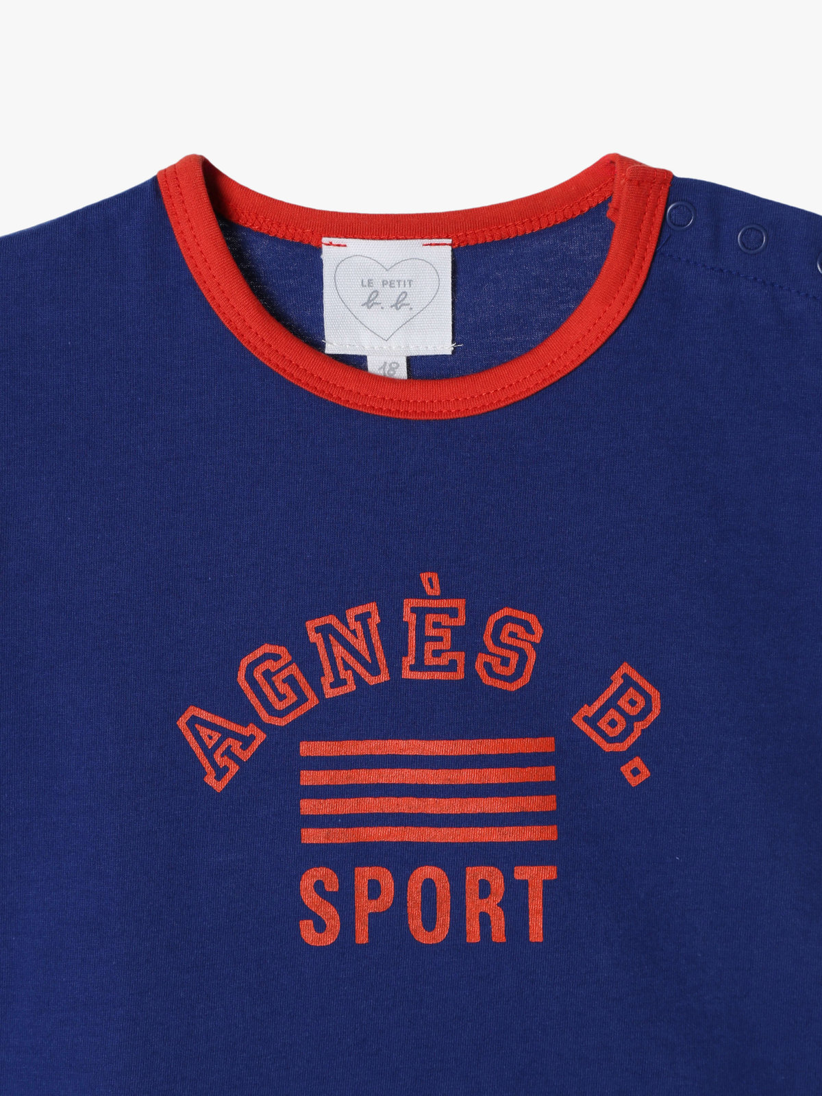 ENFANT ベビー ベビー ロゴ プリント コットン 半袖 Tシャツ ネイビー