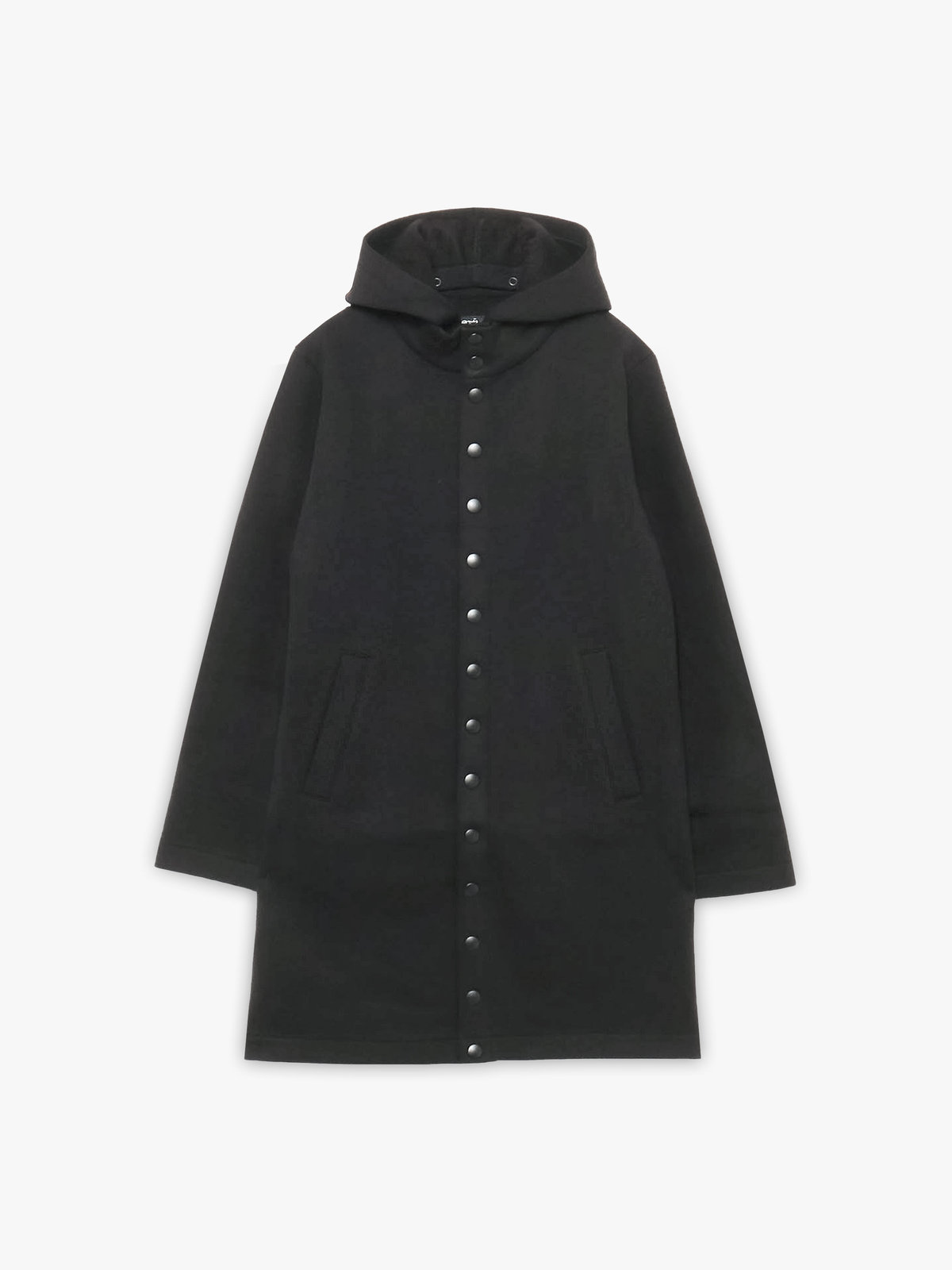 HOMME メンズ M001 MANTEAU パーカーコート ブラック