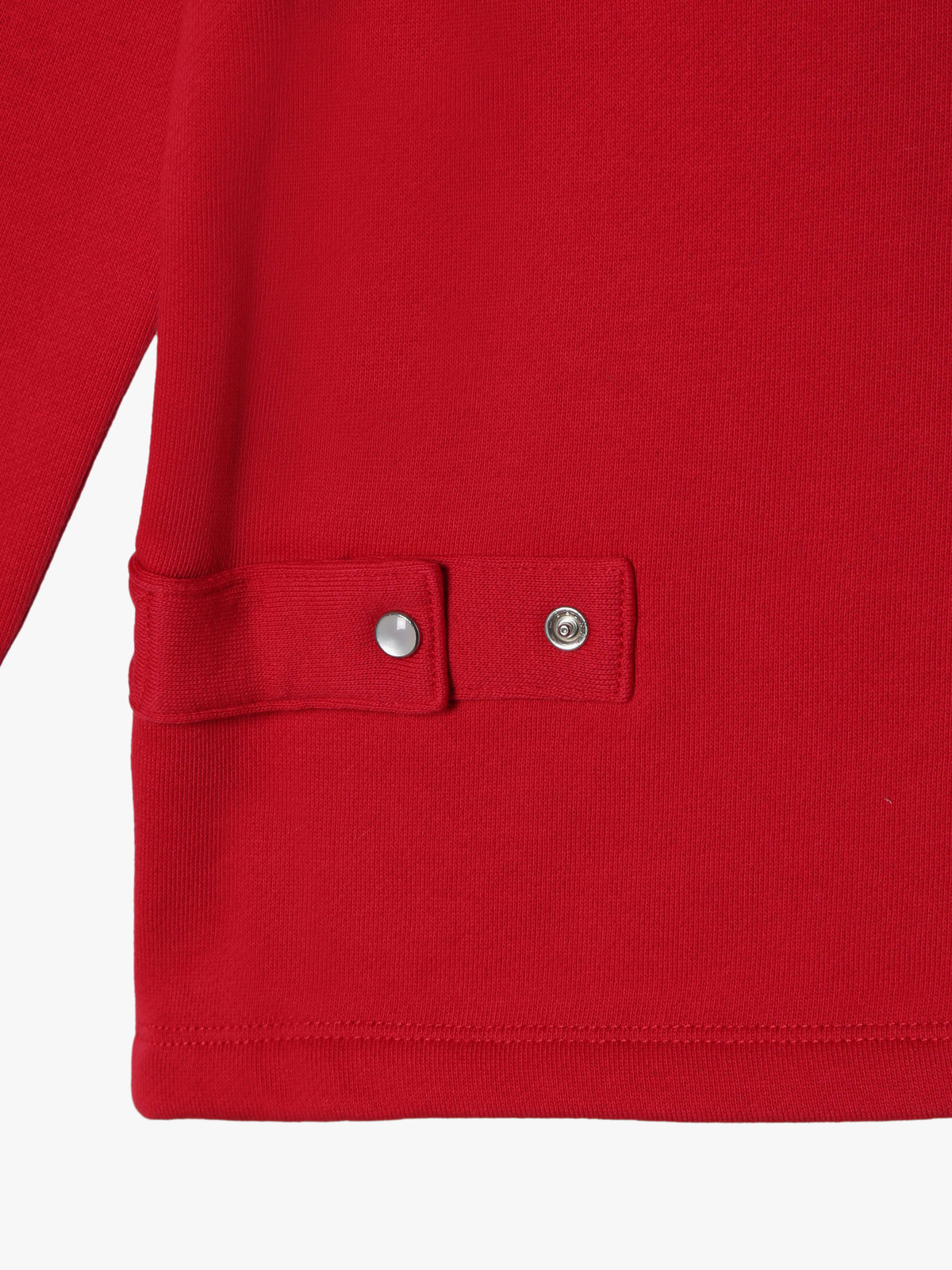 ENFANT ユニセックス キッズ コットン メルトン 長袖 カーディガンプレッション レッド