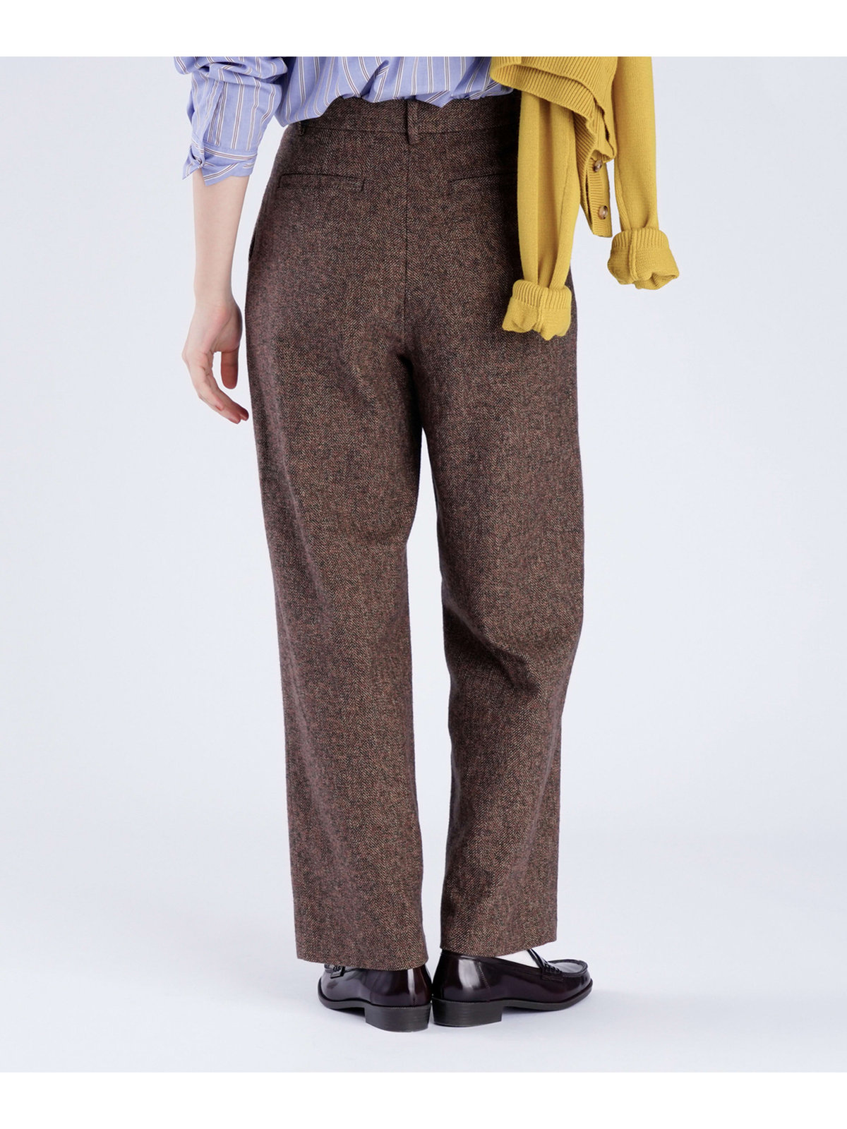 To b. by agnès b. 【Outlet】コットン ツイード パンツ ブラウン