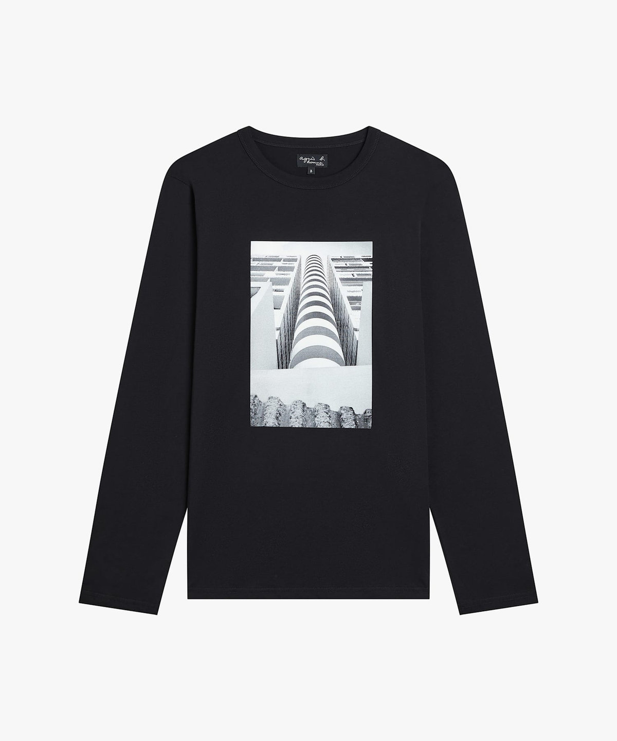 HOMME メンズ メンズ プリント オーガニックコットン 半袖 アーティストTシャツ "GOUH" ブラック